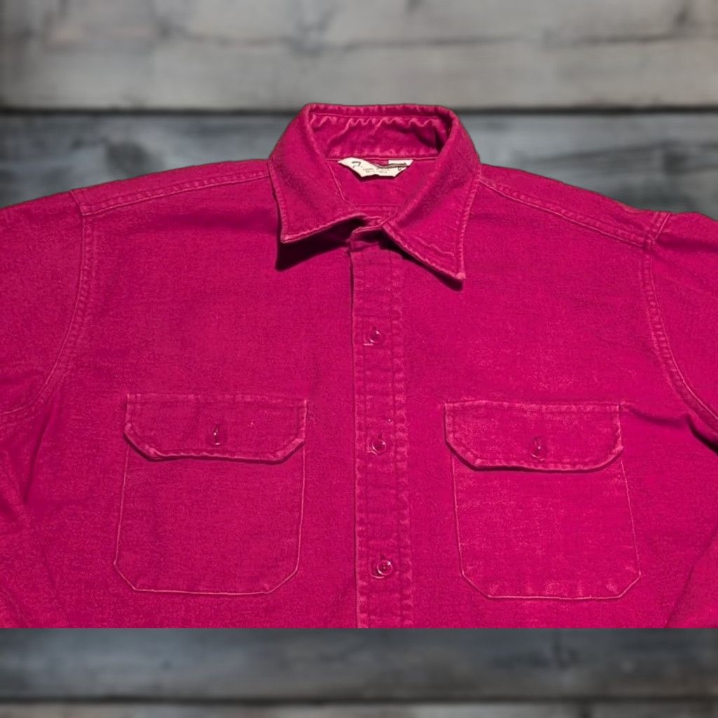 Vintage VINTAGE Frostproof Button-Up Shirt Mens Large Red Chamois Cotton 1970s 80s USA Made Size US L / EU 52-54 / 3 - 1 Thumbnail