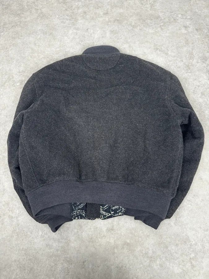 Moschino 1990s Moschino Grey Wool Bomber Jacket Size US L / EU 52-54 / 3 - 4 Thumbnail