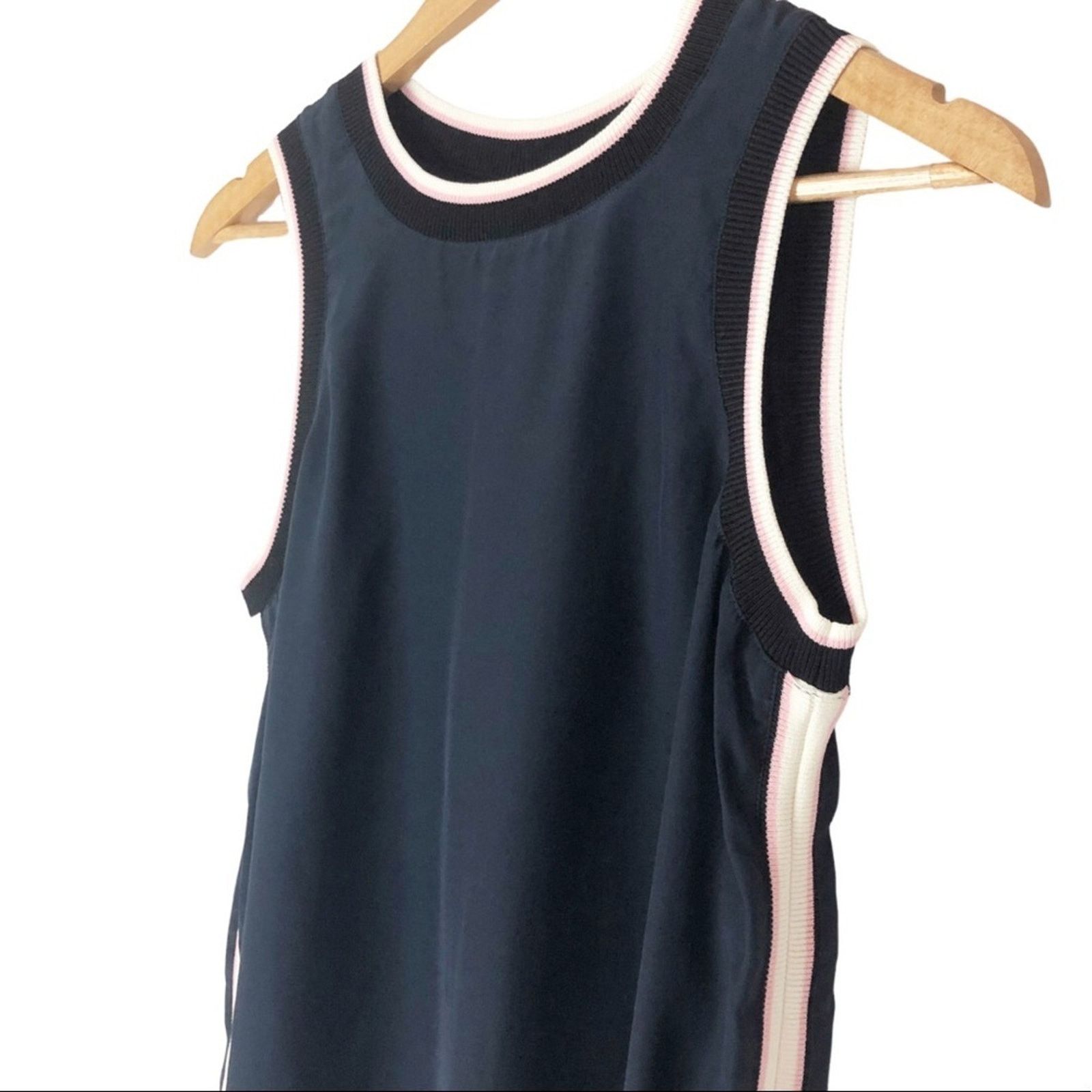 Cinq a Sept New with tags Cinq A Sept Women’s Nicola Striped-Trim Tank Size XS / US 0-2 / IT 36-38 - 9 Thumbnail