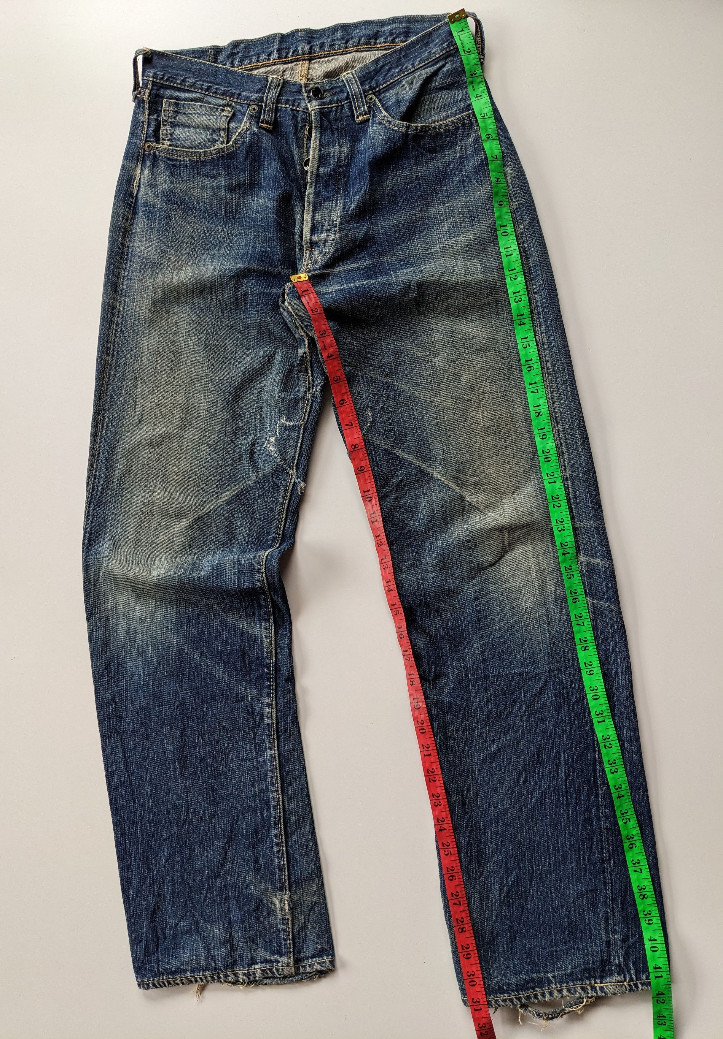 The Real McCoy's Joe Mccoy distressed selvedge jeans Size US 30 / EU 46 - 13 Thumbnail