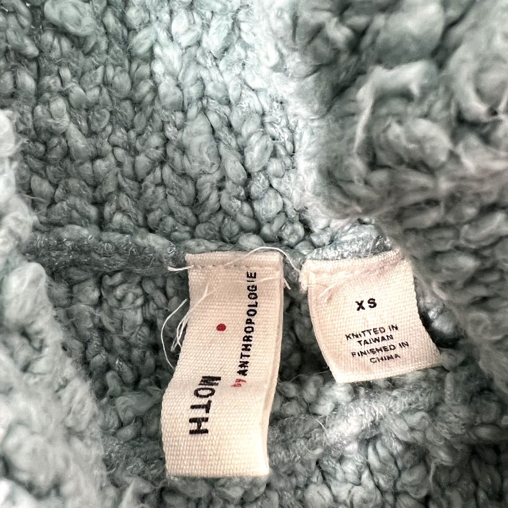 Anthropologie VINTAGE Anthropologie MOTH Juliette Sweater Blue Turtleneck Pullover Tunic XS Size XS / US 0-2 / IT 36-38 - 4 Thumbnail