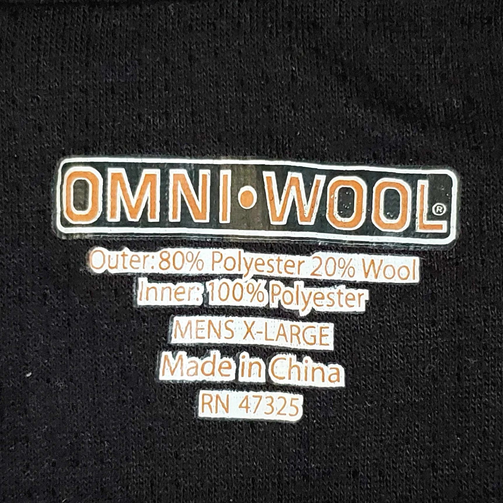 Layer 8 Omni Wool Quarter Zip Pullover Shirt Men XL Black Base Layer Long Sleeve Polyester Wool Size US XL / EU 56 / 4 - 2 Thumbnail
