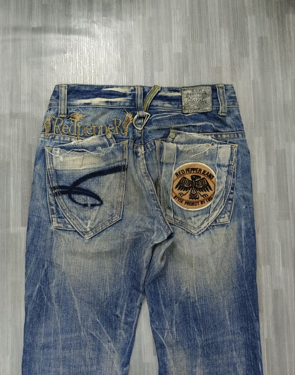 Japanese Brand FLARE SiCK RED PAPPERS DENIM PANTS Size US 27 - 5 Thumbnail