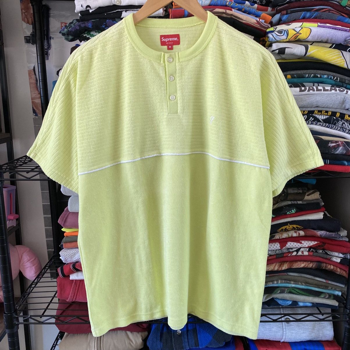 Supreme Supreme Shirt Terry Cloth Henley Top Lime 2020 Size US M / EU 48-50 / 2 - 1 Thumbnail
