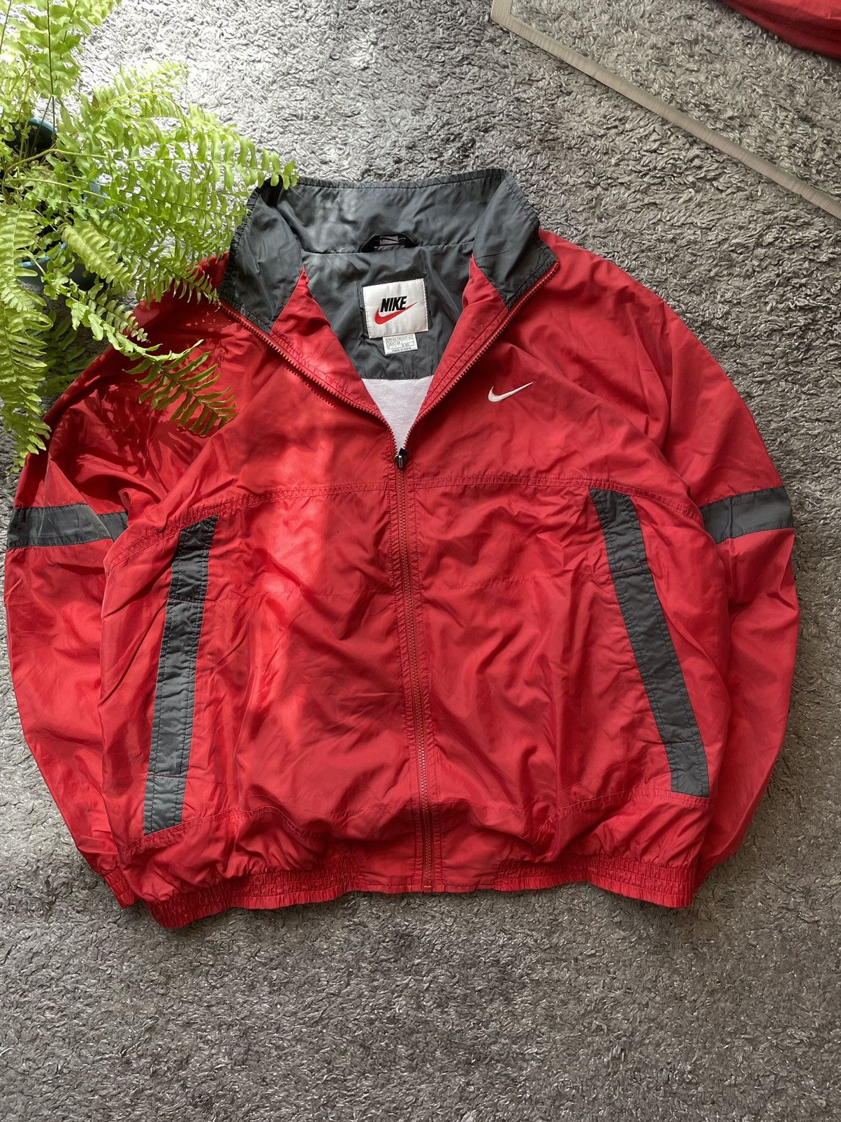 Nike × Vintage 90s Nike Vintage Jacket Streetwear Rare Big Logo Swoosh Size US XL / EU 56 / 4 - 18 Thumbnail