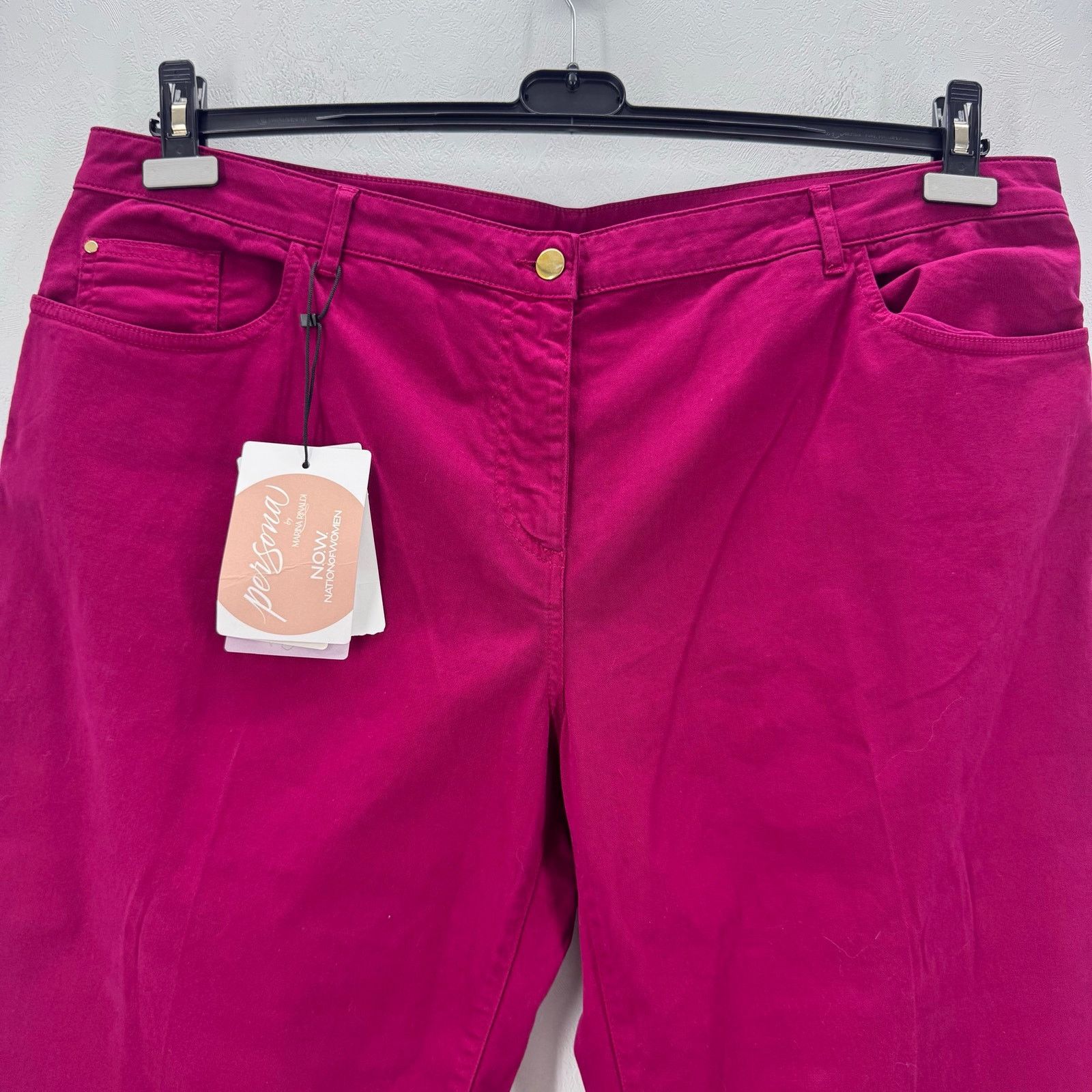 Marina Rinaldi Marina Rinaldi Cropped Wide Lege Pant Red Plus 22 Preppy Size 22" - 3 Thumbnail