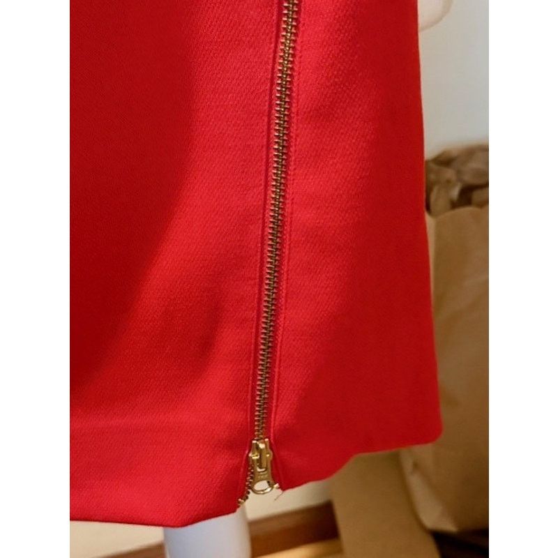 J.Crew J.Crew Red Sheath Dress Gold Zipper Detail 3/4 Sleeve Size 0 Size XS / US 0-2 / IT 36-38 - 6 Thumbnail