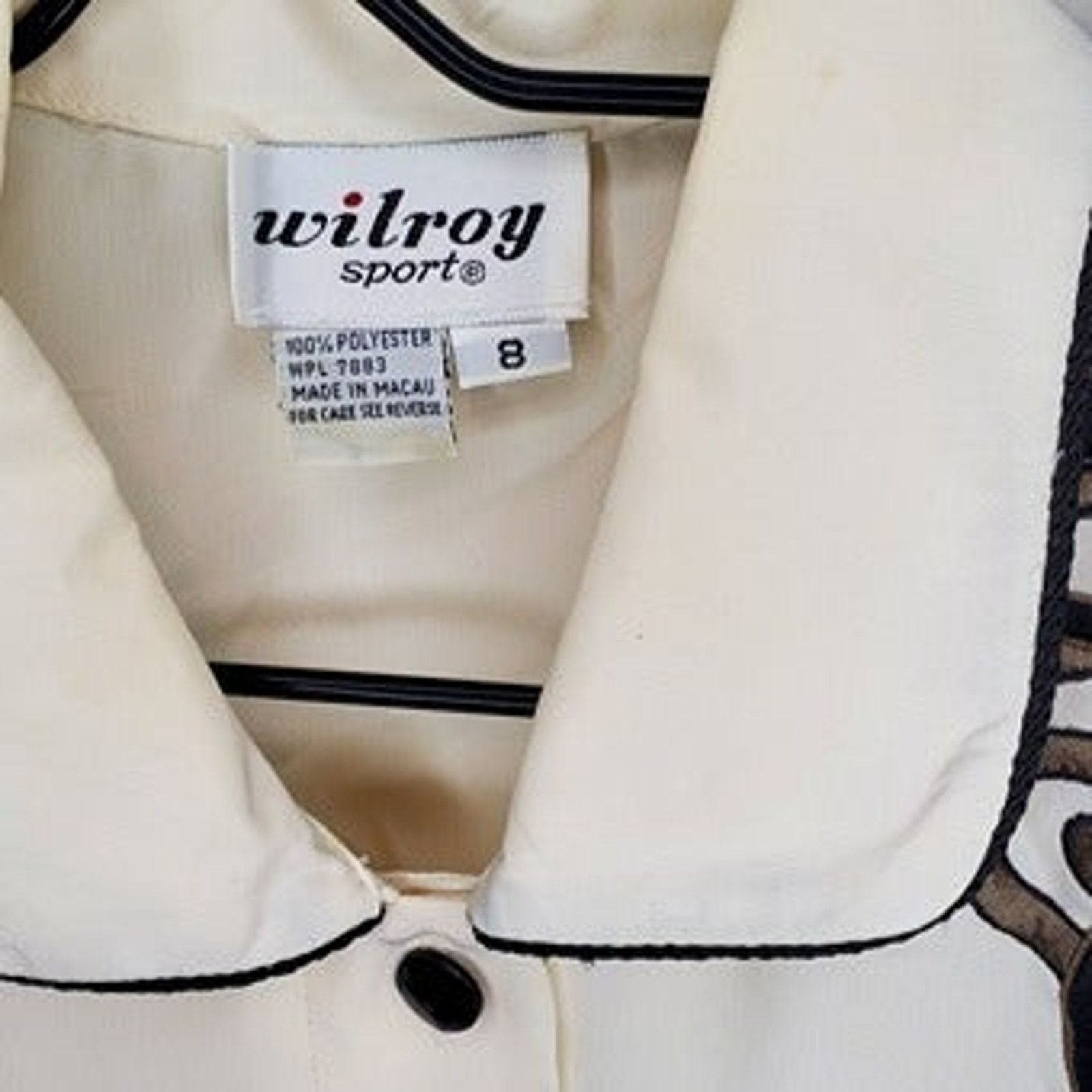 Vintage Wilroy Sport Womens Cream Button Down Blouse Size 8 Size M / US 6-8 / IT 42-44 - 3 Thumbnail