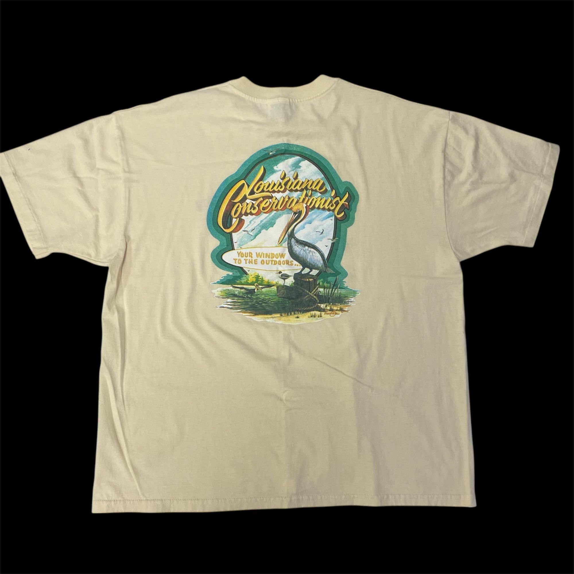 Hanes Vtg Hanes LOUISIANA CONSERVATIONIST Window To The Outdoors Size US XL / EU 56 / 4 - 12 Thumbnail