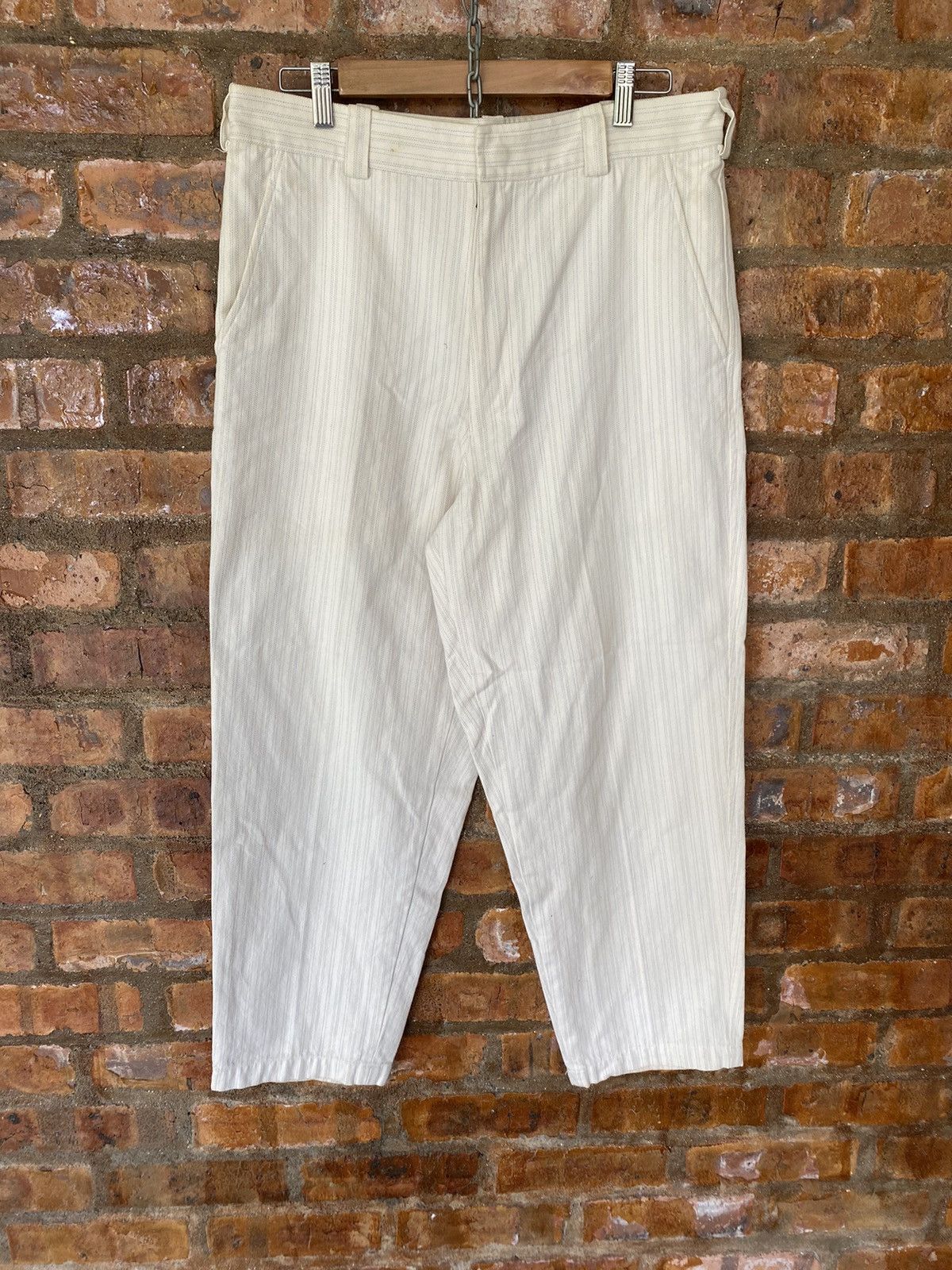 Comme des Garcons Homme Plus SS98 CDGH stitch stripe baggy pants Size US 33 - 2 Thumbnail