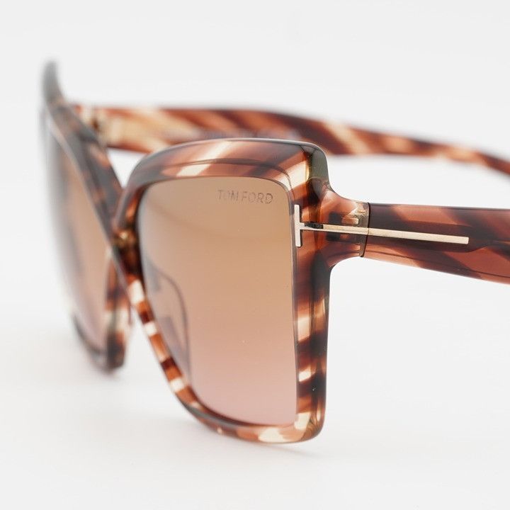 Tom Ford Tom Ford Fiore FT1195 54F Sunglasses Red Havana Cat Eye Size ONE SIZE - 8 Thumbnail