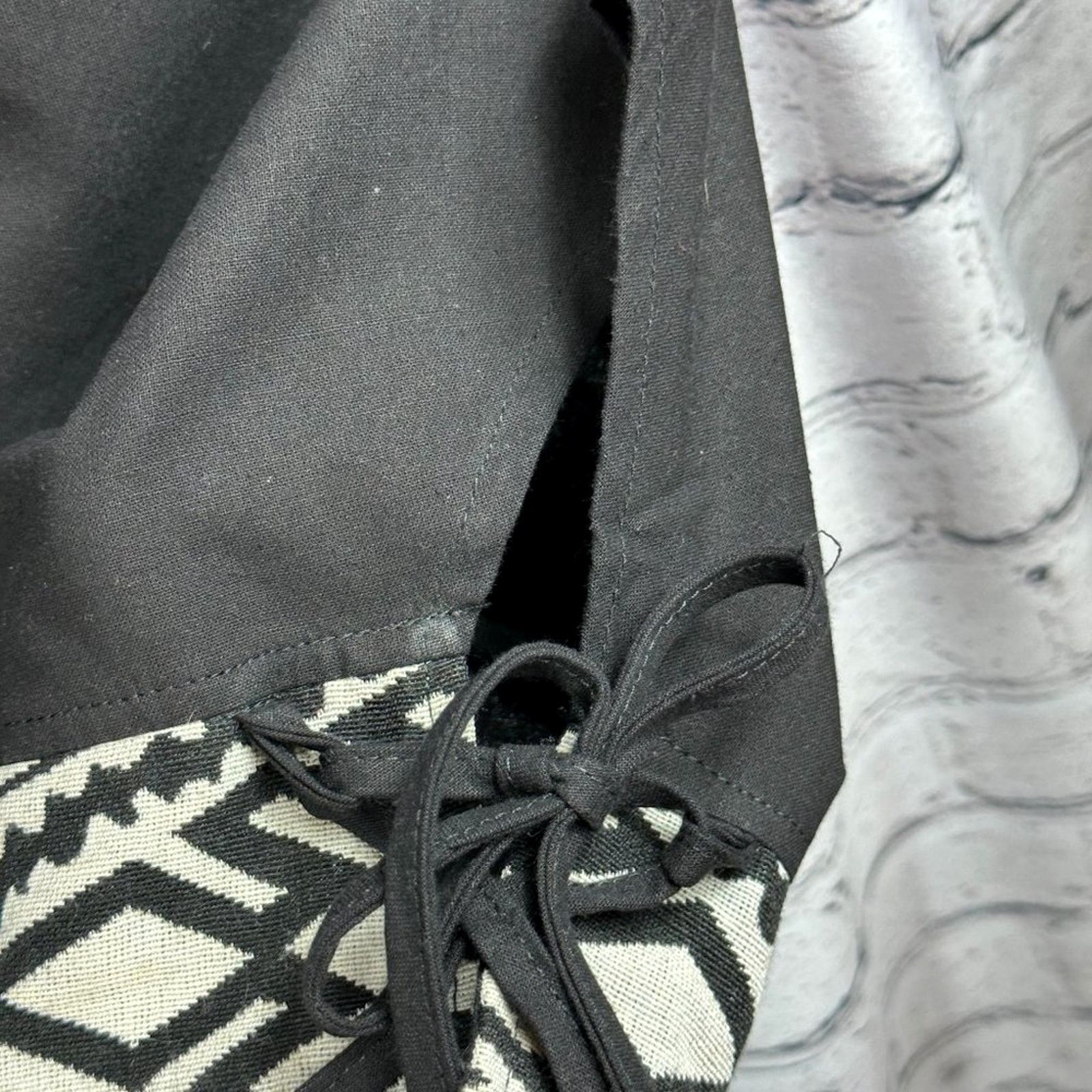 Other Wer bist du? Harem Pants Patterned Cuffs Black OS Size 29" - 15 Thumbnail