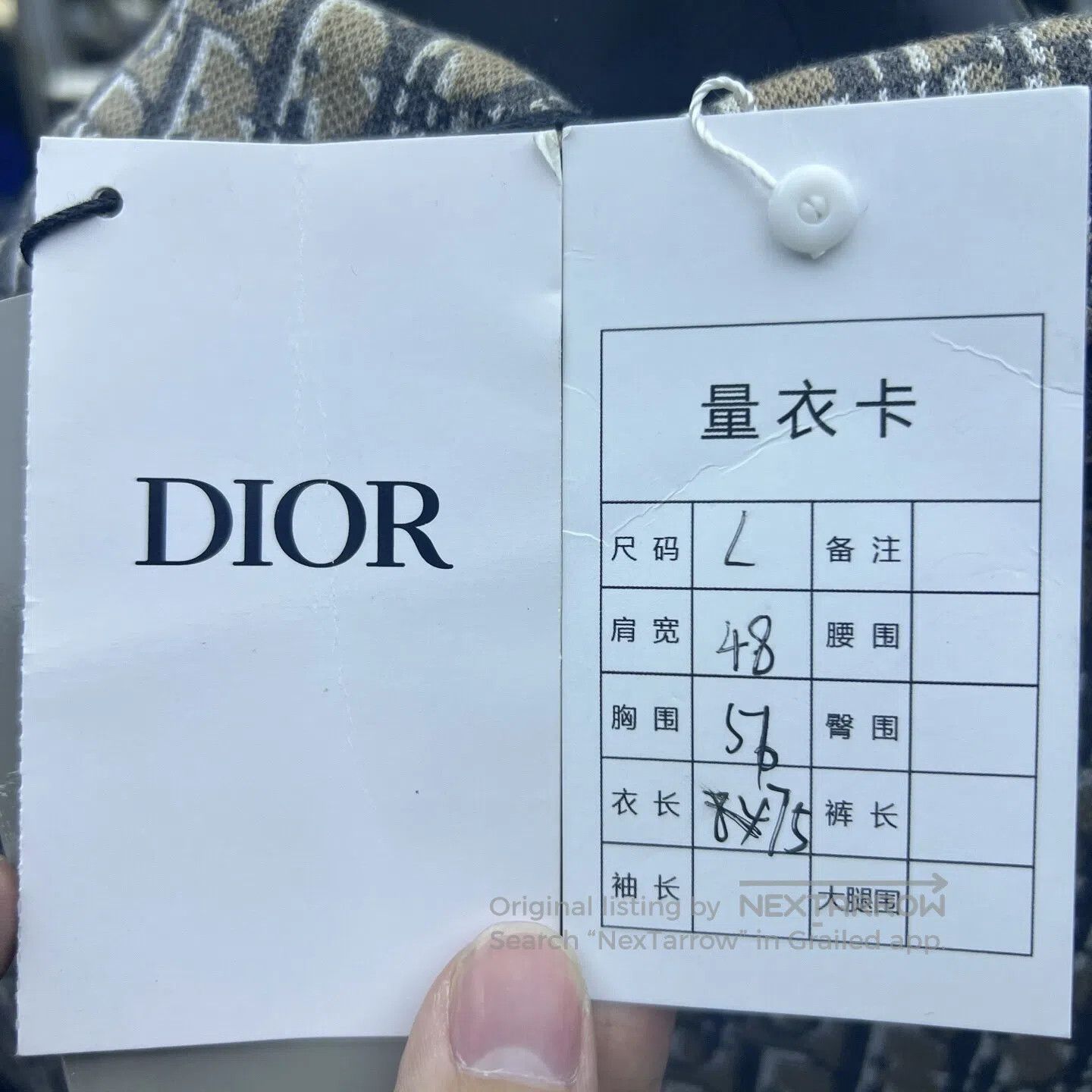 Dior Dior Classic long-sleeved shirt with a full-print cotton l Size US L / EU 52-54 / 3 - 5 Thumbnail