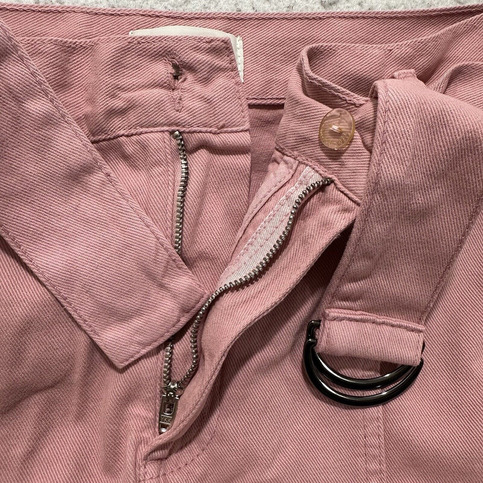 Other Shoulder 40 12 Mauve Pink High Rise Slim Jeans With Belt Size 34" / US 12 / IT 48 - 4 Thumbnail