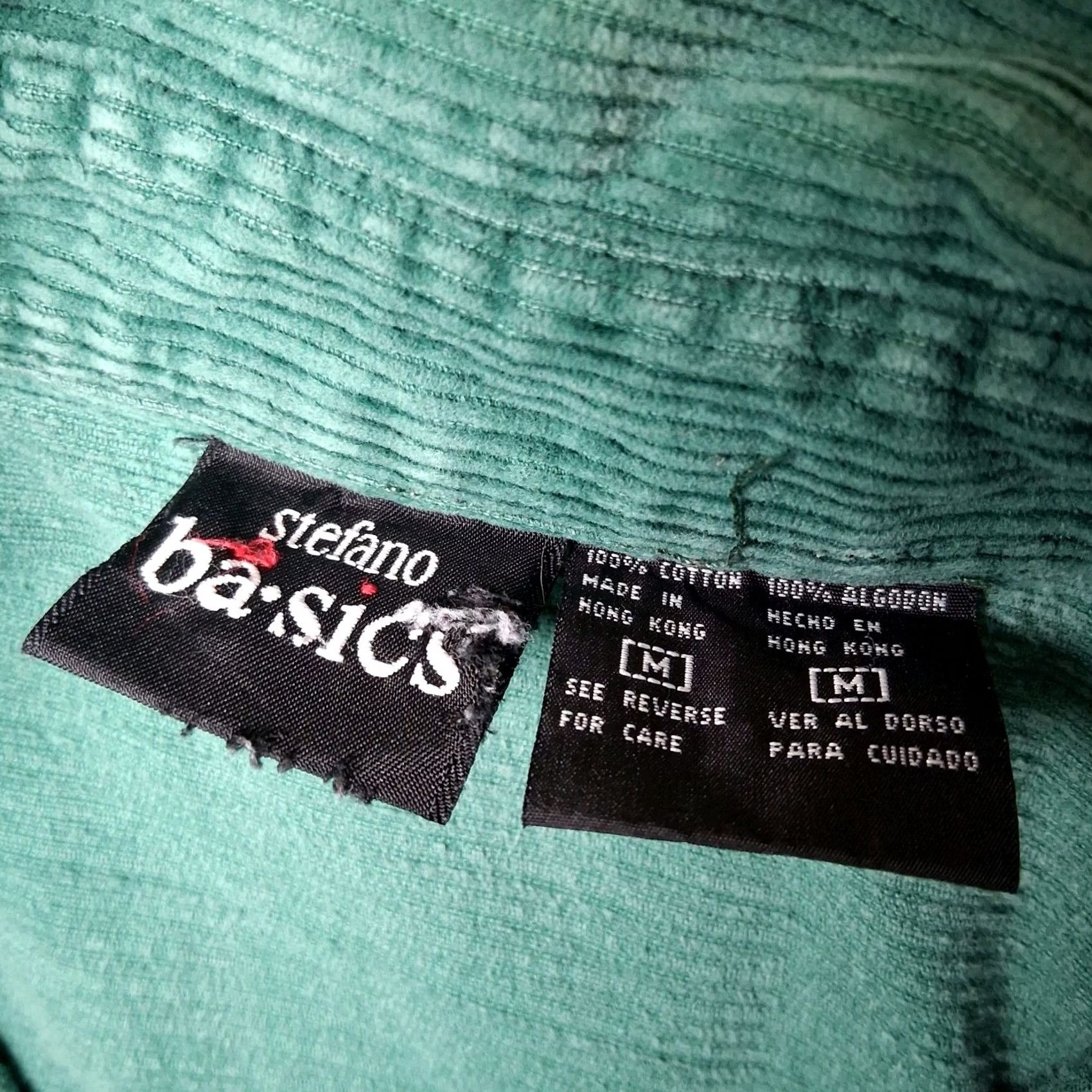 Vintage VINTAGE Stefano Basics Corduroy Shirt Medium Wide Wale Distressed Grunge Work Green WOMEN Shirt Jacket 90s Fashion Size M / US 6-8 / IT 42-44 - 6 Thumbnail