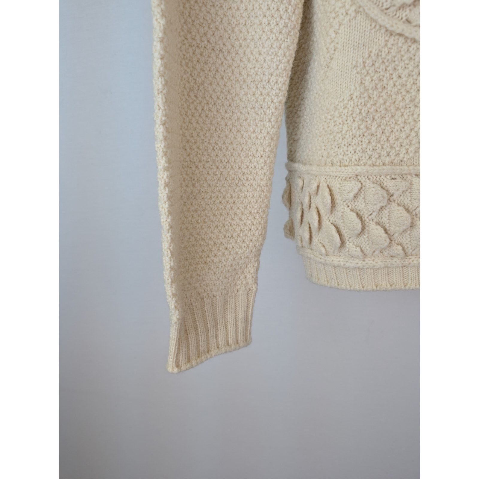 Bottega Veneta o1rshd1 Men Wear Wool Snake Knit Sweater in Dove Size US L / EU 52-54 / 3 - 5 Thumbnail