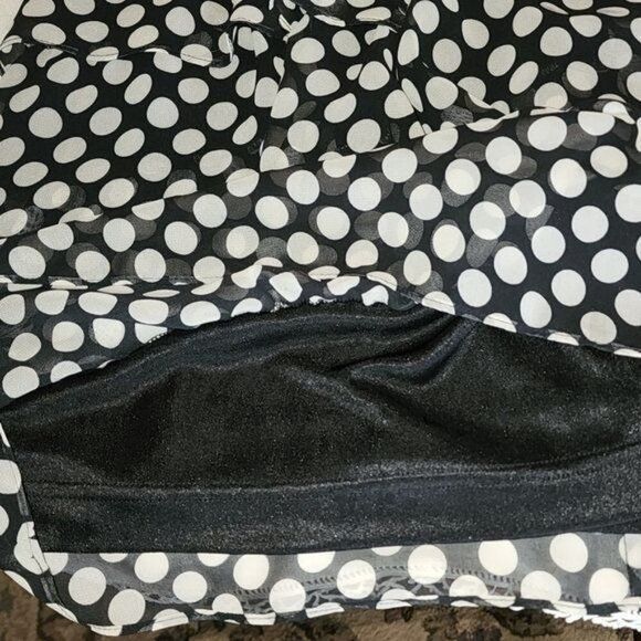 Adrianna Papell Adrianna Papell Black Polka Dots Uniquely Made Sleeve(s) Lin Size M / US 6-8 / IT 42-44 - 11 Thumbnail
