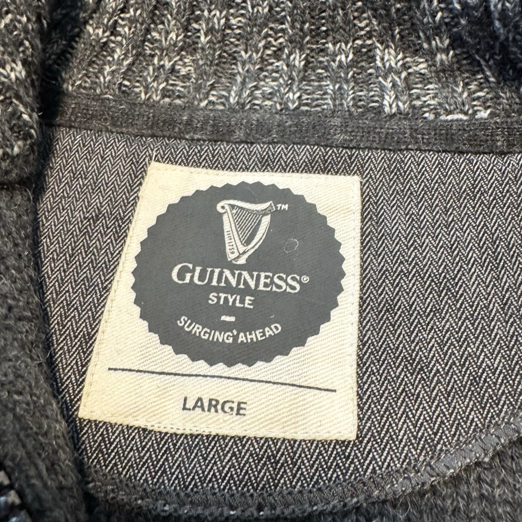 Vintage Guinness Men’s Wool Blend Sweater 1/4 Zip Long Sleeve Gray Large Wool Blend Pullover Casual, Workwear Mens Size US L / EU 52-54 / 3 - 4 Thumbnail