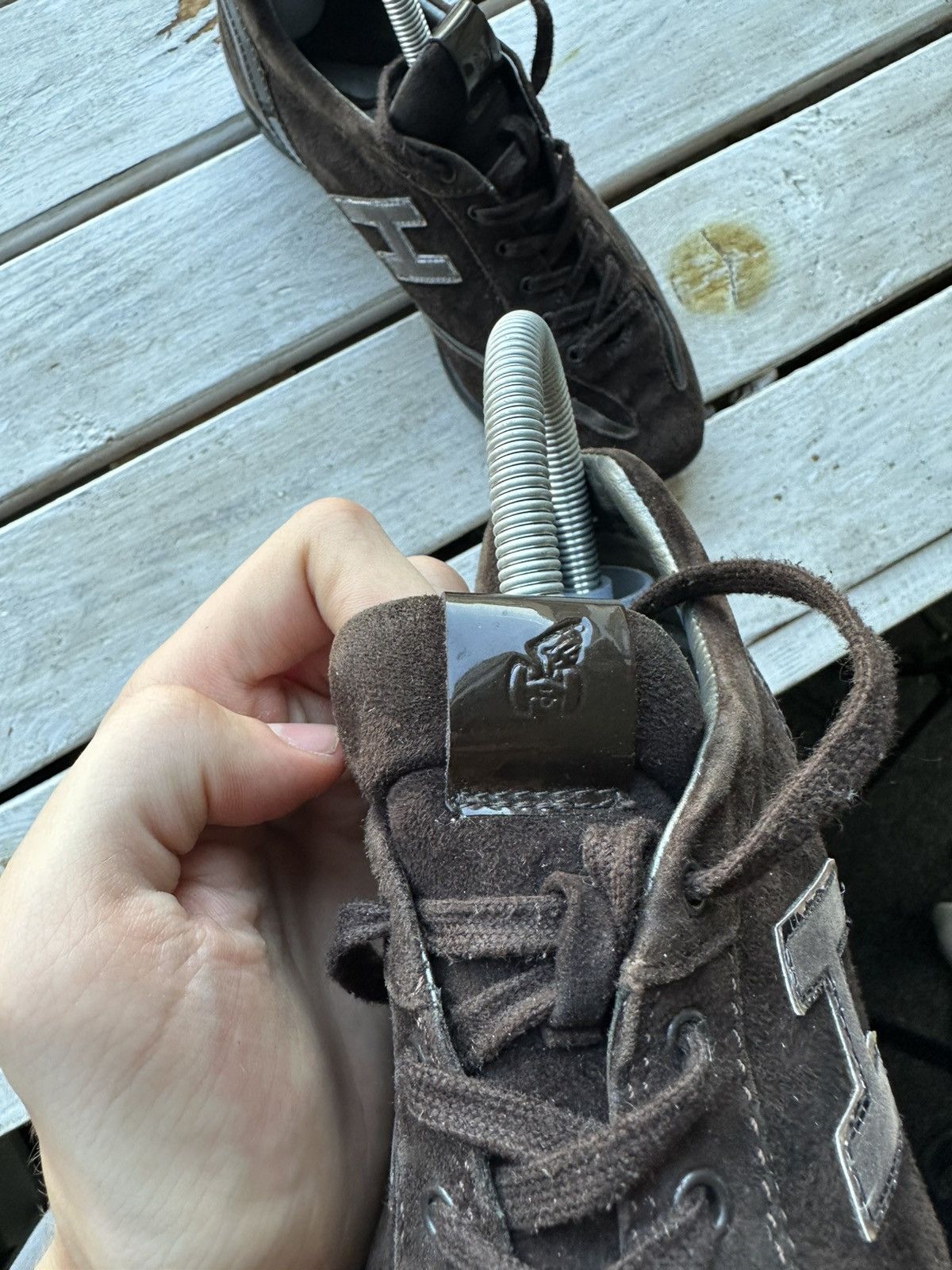 Hogan 🚨HOGAN REBEL LOW SNEAKERS BIG LOGO Y2K BROWN RARE LUXURY Size US 8 / IT 38 - 13 Thumbnail
