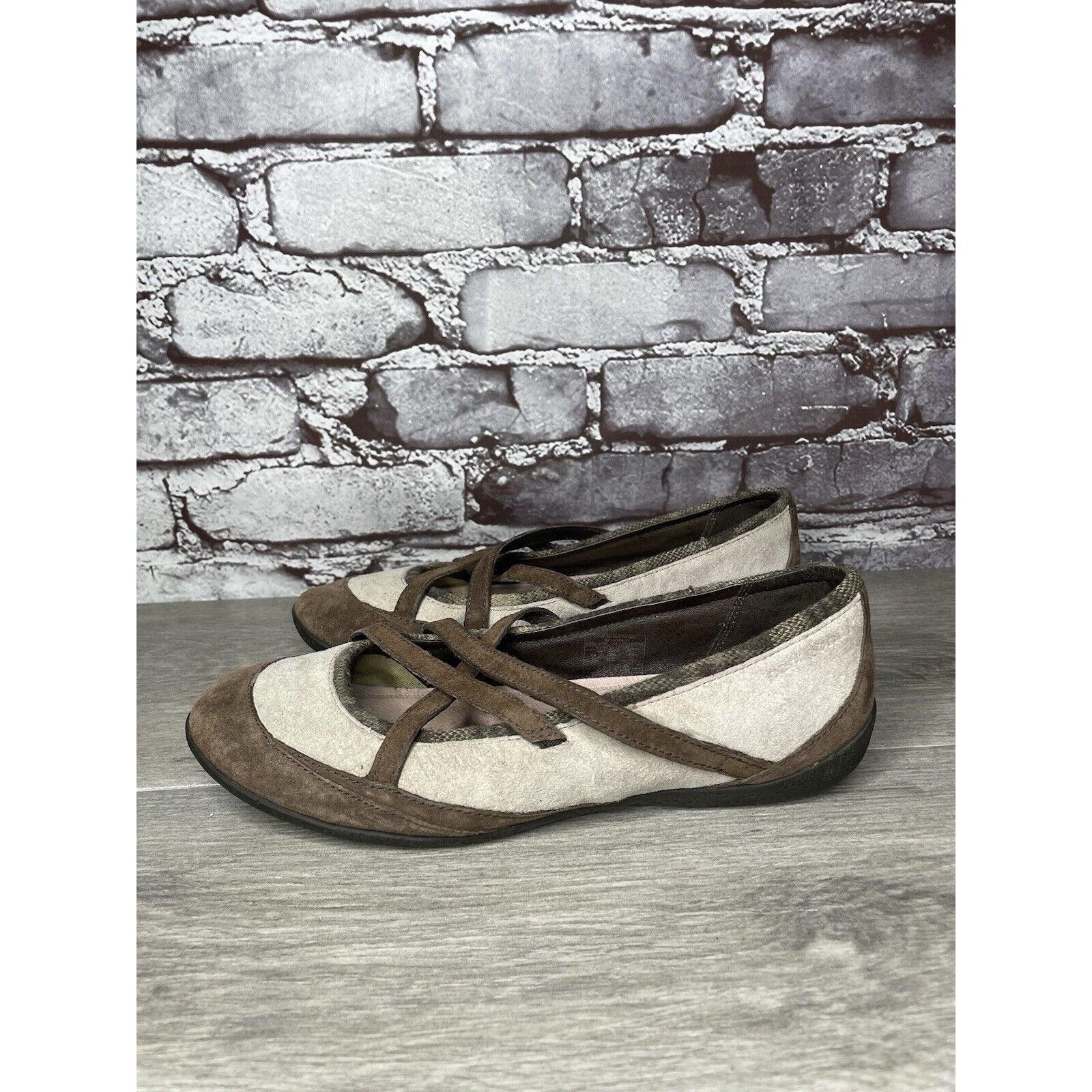 Patagonia Patagonia Beige Suede Brown Maryjane Strap Comfort Shoes Wom Size US 8 / IT 38 - 10 Thumbnail