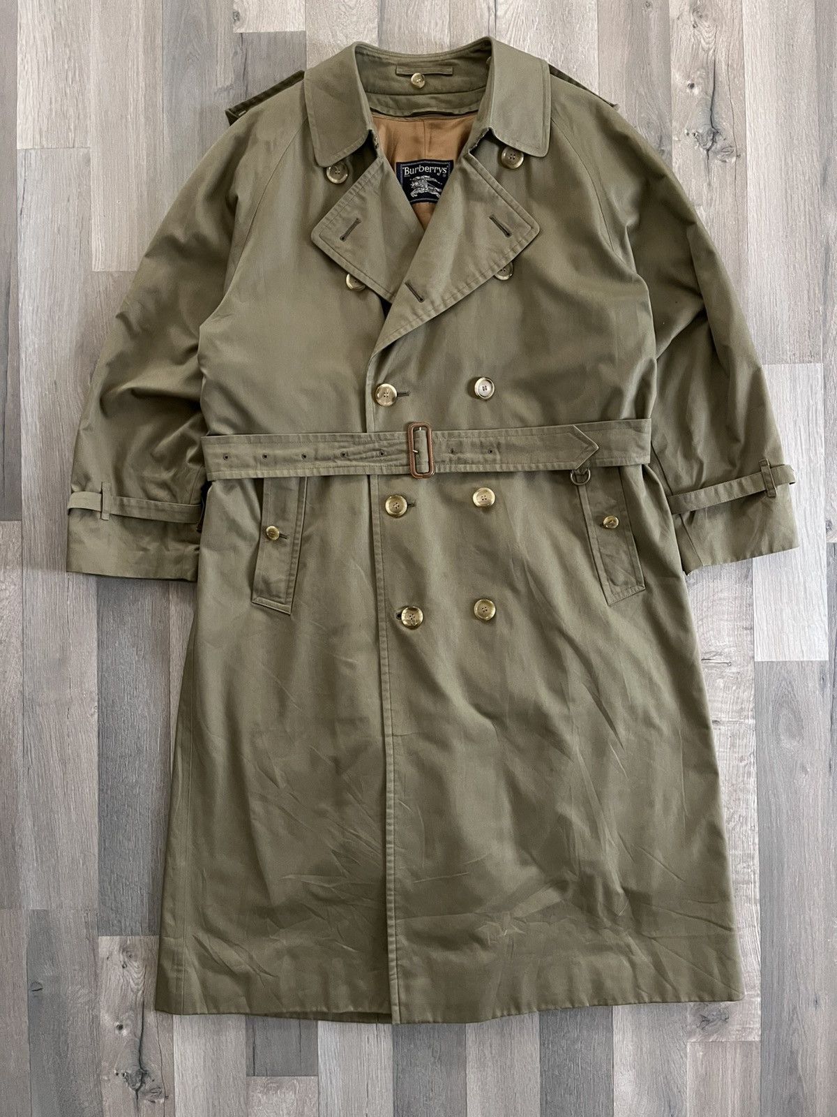 Burberry Vintage Burberry Lined Double Breasted Trench Coat Size US L / EU 52-54 / 3 - 1 Thumbnail