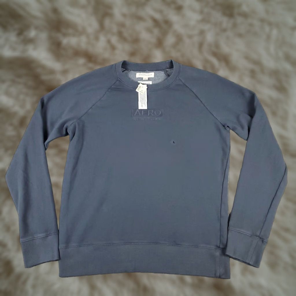 Vintage Aeropostale Mens Large Gray Casual Long Sleeve Pullover Sweatshirt Size US L / EU 52-54 / 3 - 1 Thumbnail