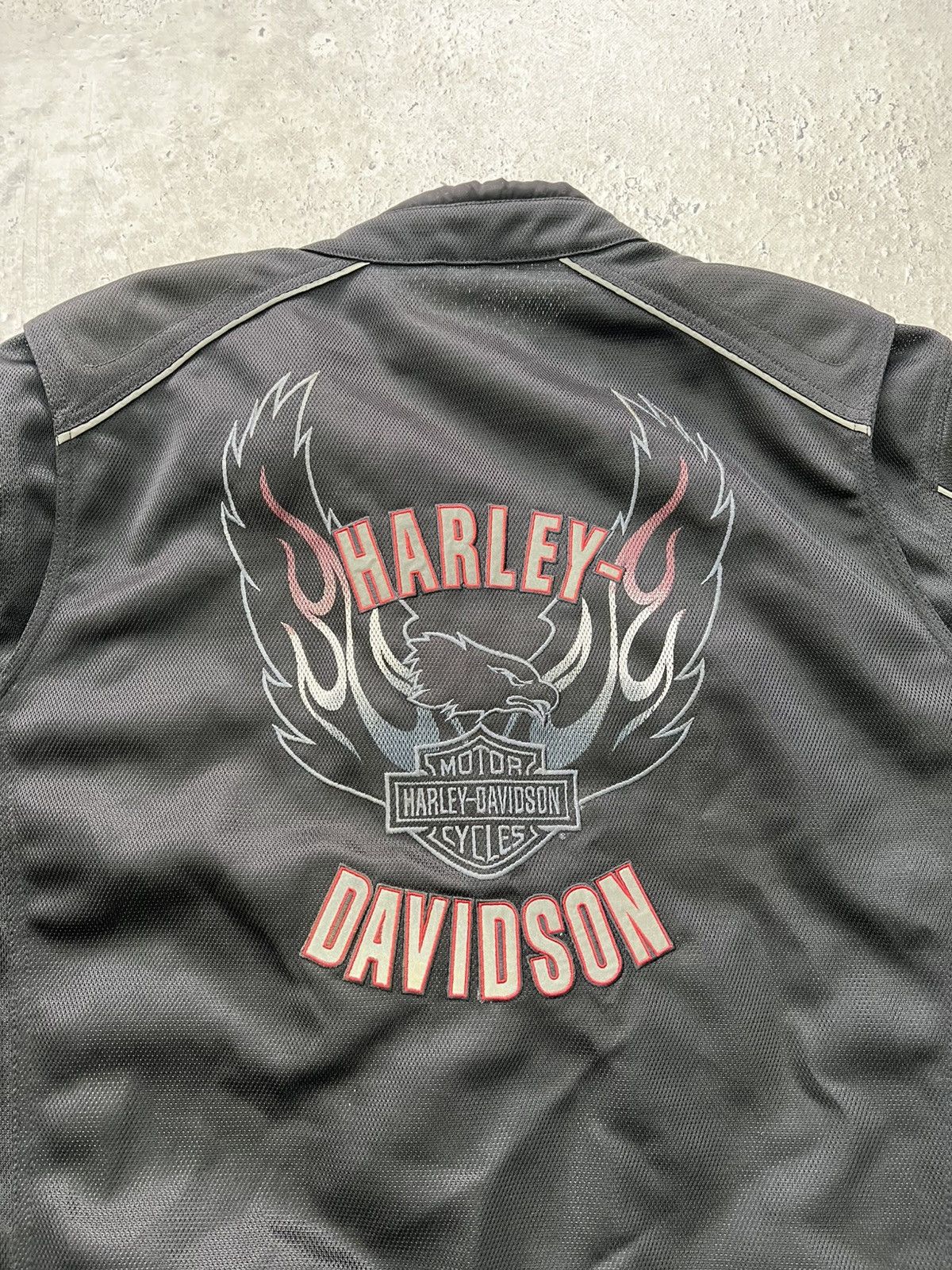 Harley Davidson × Vintage Vintage Harley Davidson FLAME MOTO JACKET Y2K 2000's Size US XL / EU 56 / 4 - 10 Thumbnail