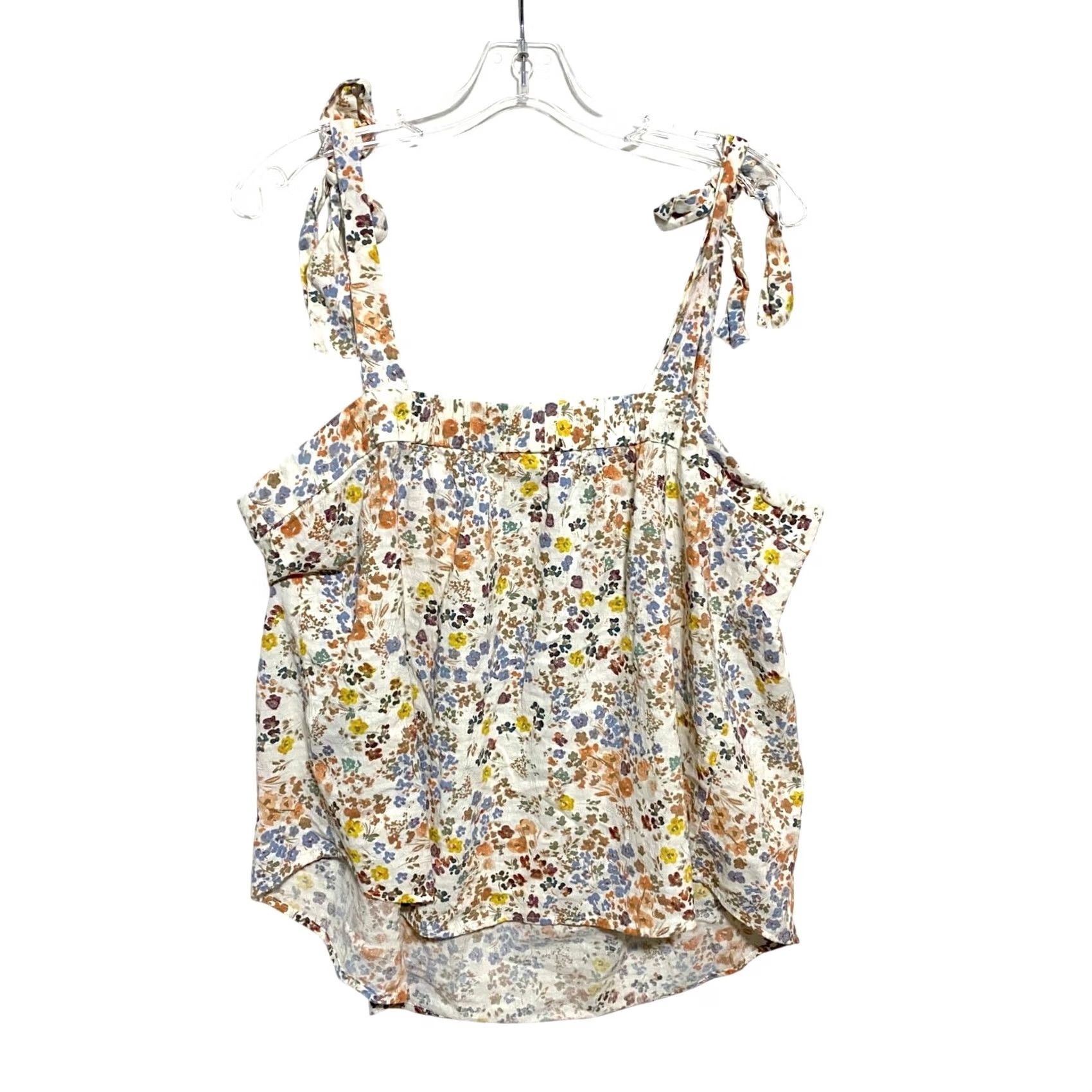 Vintage ANA Floral Tie Strap Tank Top Womens XLT Boho Prairie Cottage Dainty Size XL / US 12-14 / IT 48-50 - 3 Thumbnail