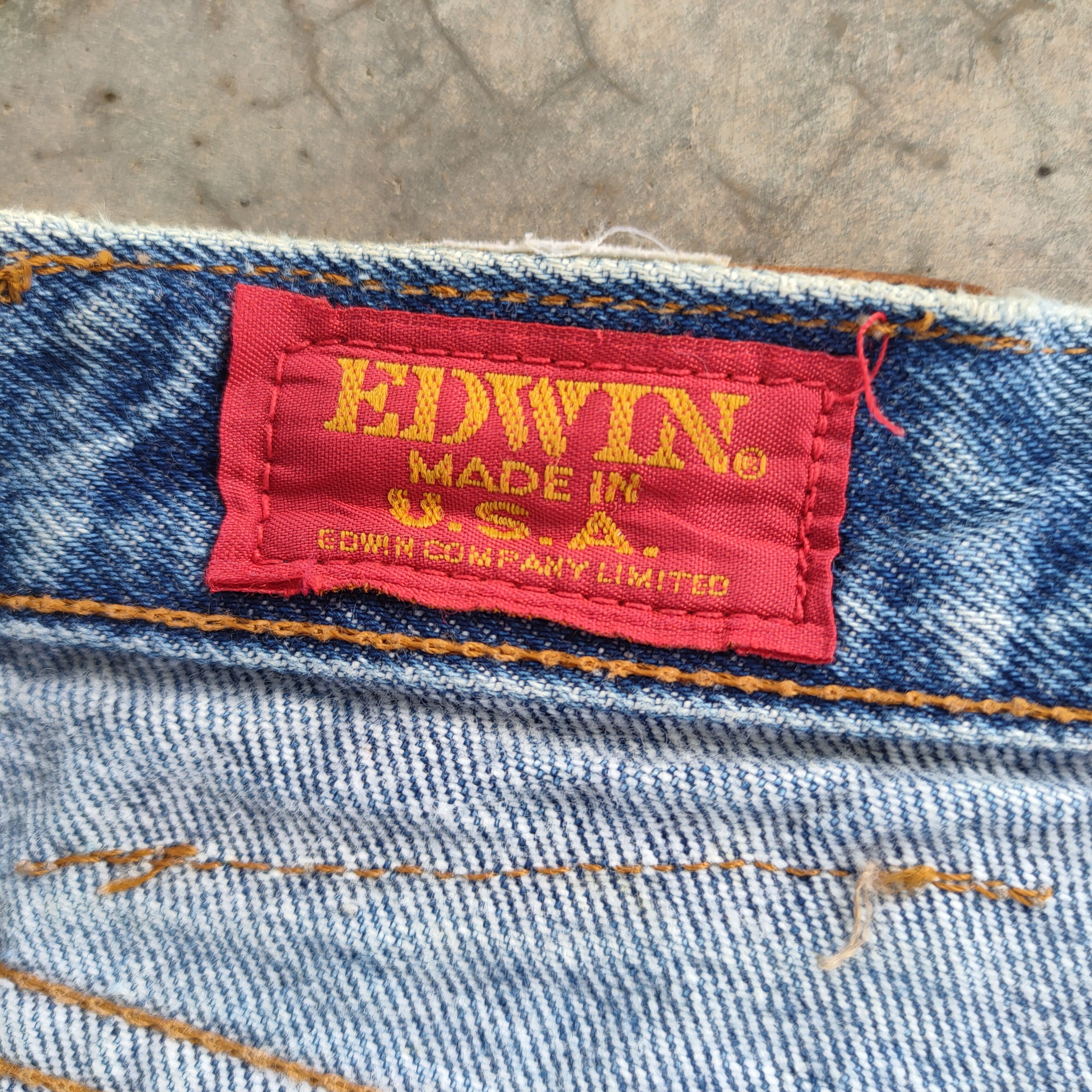 Edwin VINTAGE EDWIN MADE IN USA FADED JEANS DENIM PANTS Size US 32 / EU 48 - 12 Thumbnail