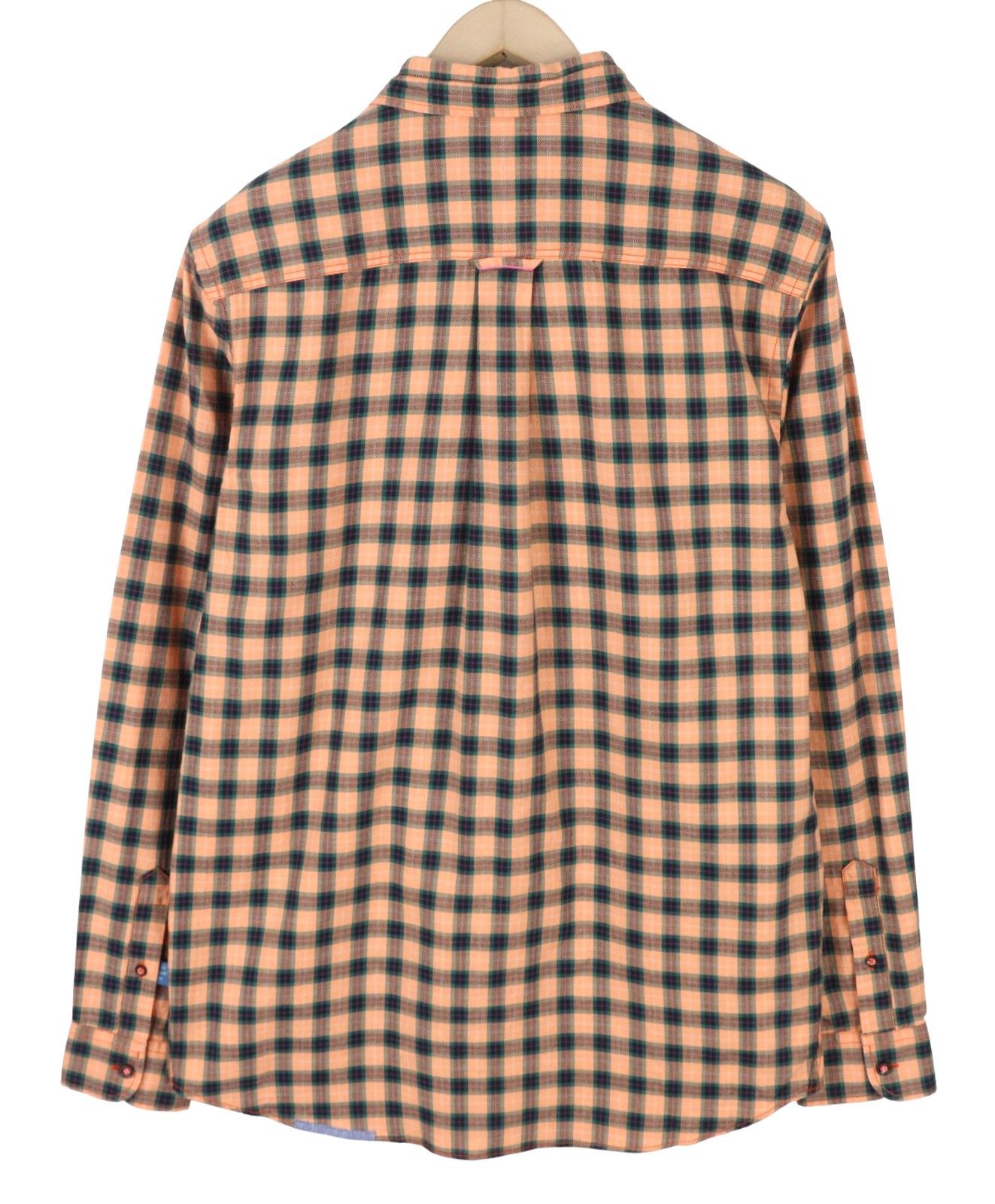 Scotch & Soda M Orange Checked Cotton Button-Down Shirt 88515 Size US M / EU 48-50 / 2 - 2 Thumbnail
