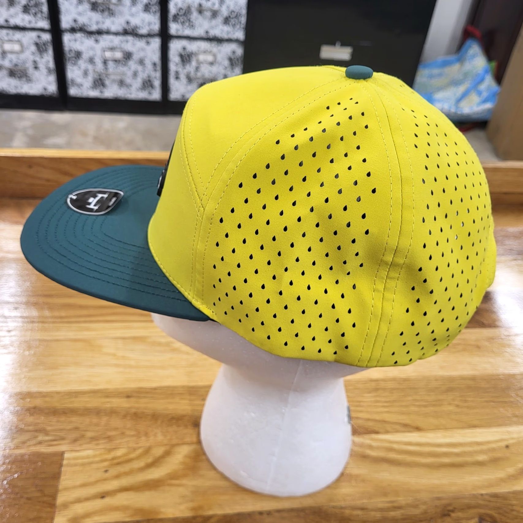 Osprey Zapped 5 Panel Cap Snapback Tour Inturn Osprey Yellow Green Thermal One Size Men's Hat Size ONE SIZE - 4 Thumbnail