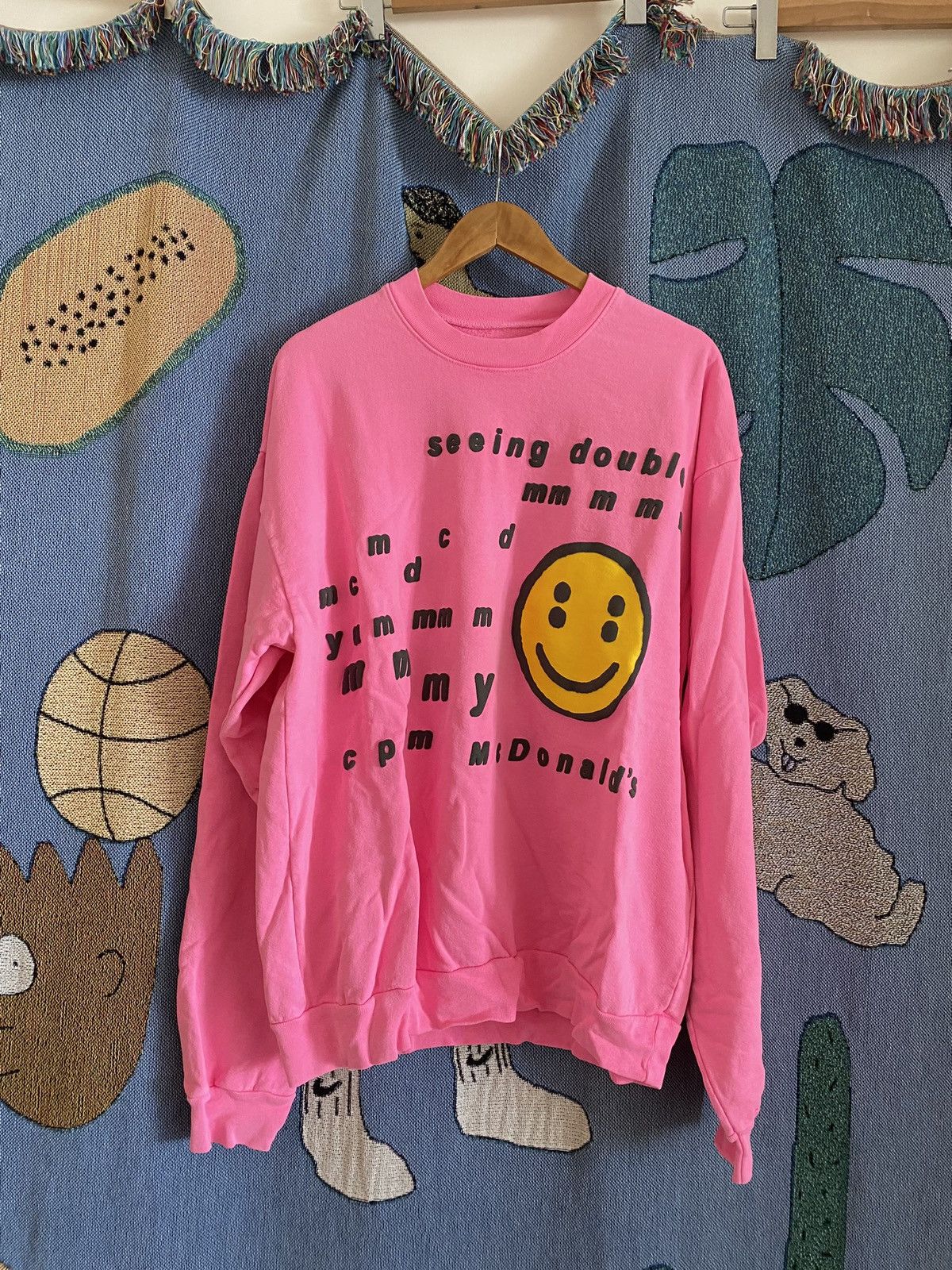 Image of Cactus Plant Flea Market X Mcdonald’S Sweater Kapital Cpfm in Pink, Men's (Size XL)