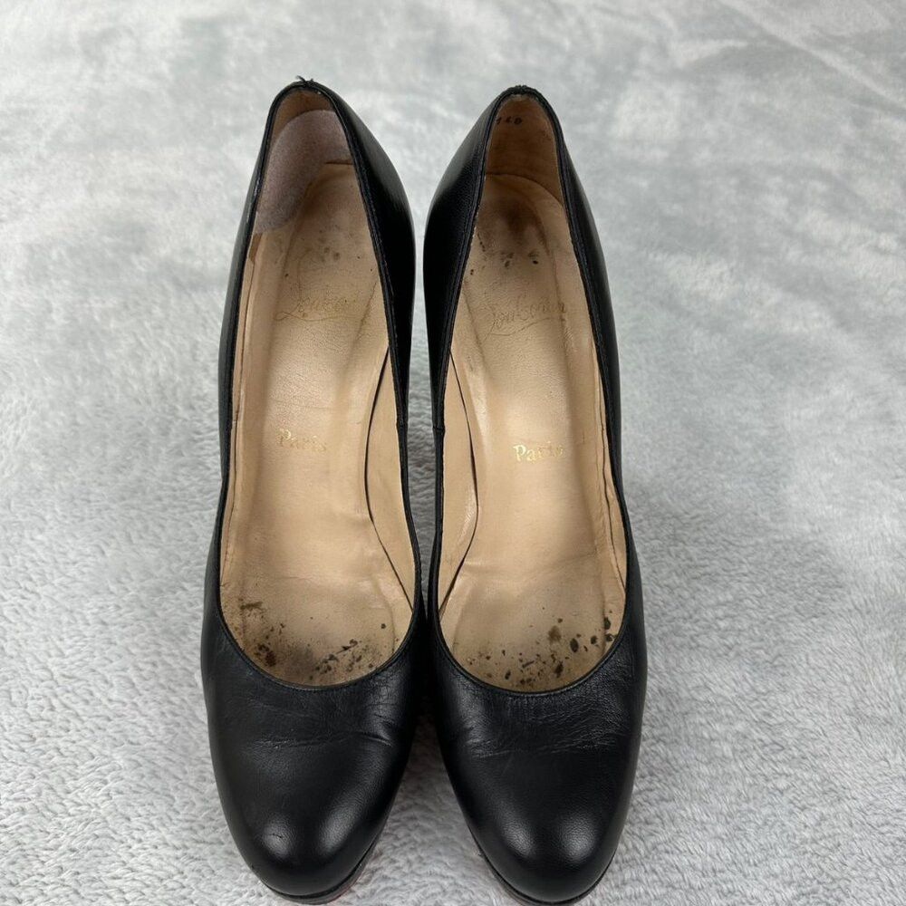 Christian Louboutin Christian Louboutin Black Leather Heels Women's Size 40.5 E Size US 10.5 / IT 40.5 - 9 Thumbnail