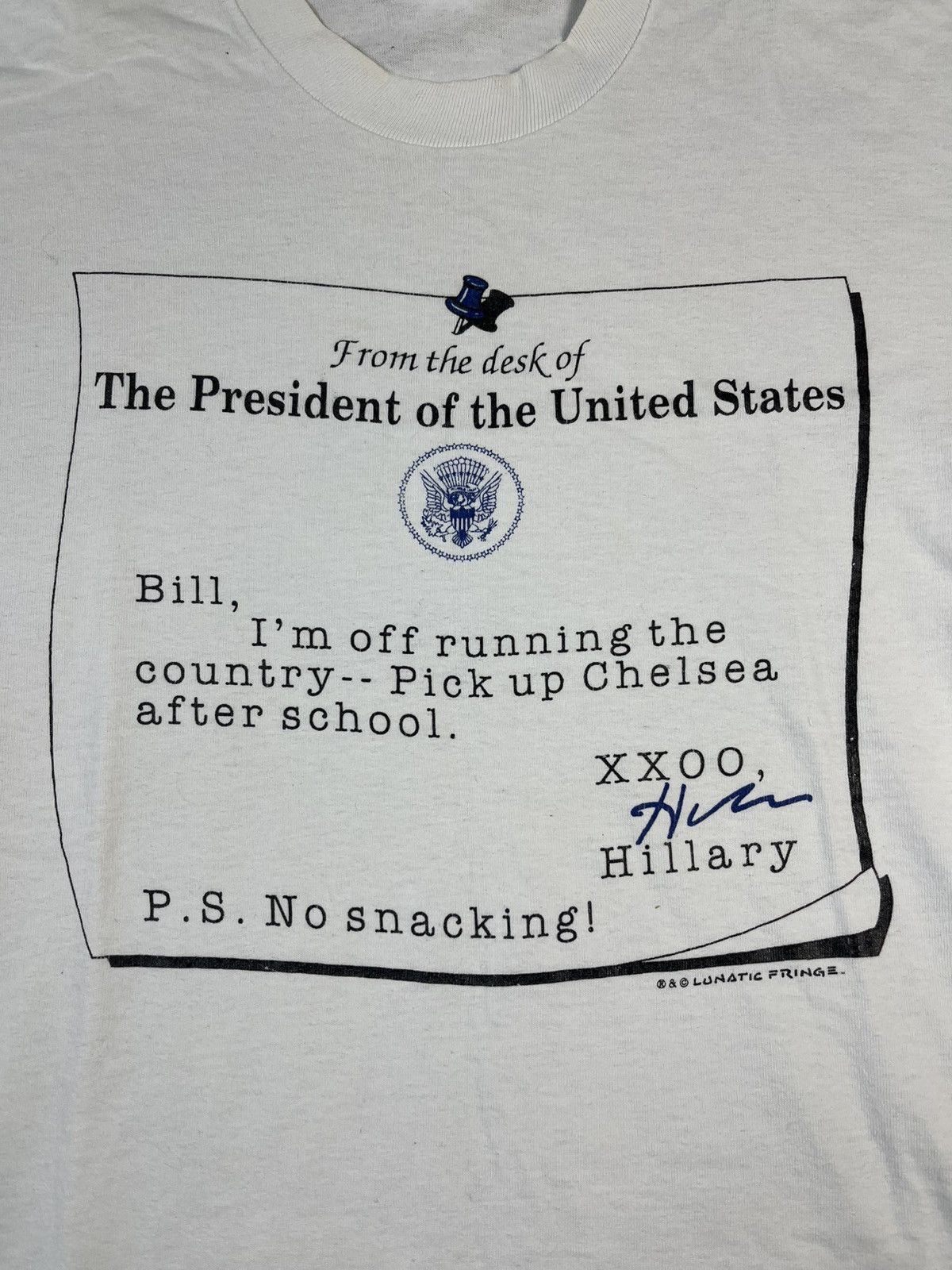 Other Vintage 90s Hillary Clinton President Letter Graphic Tee Size US L / EU 52-54 / 3 - 4 Thumbnail