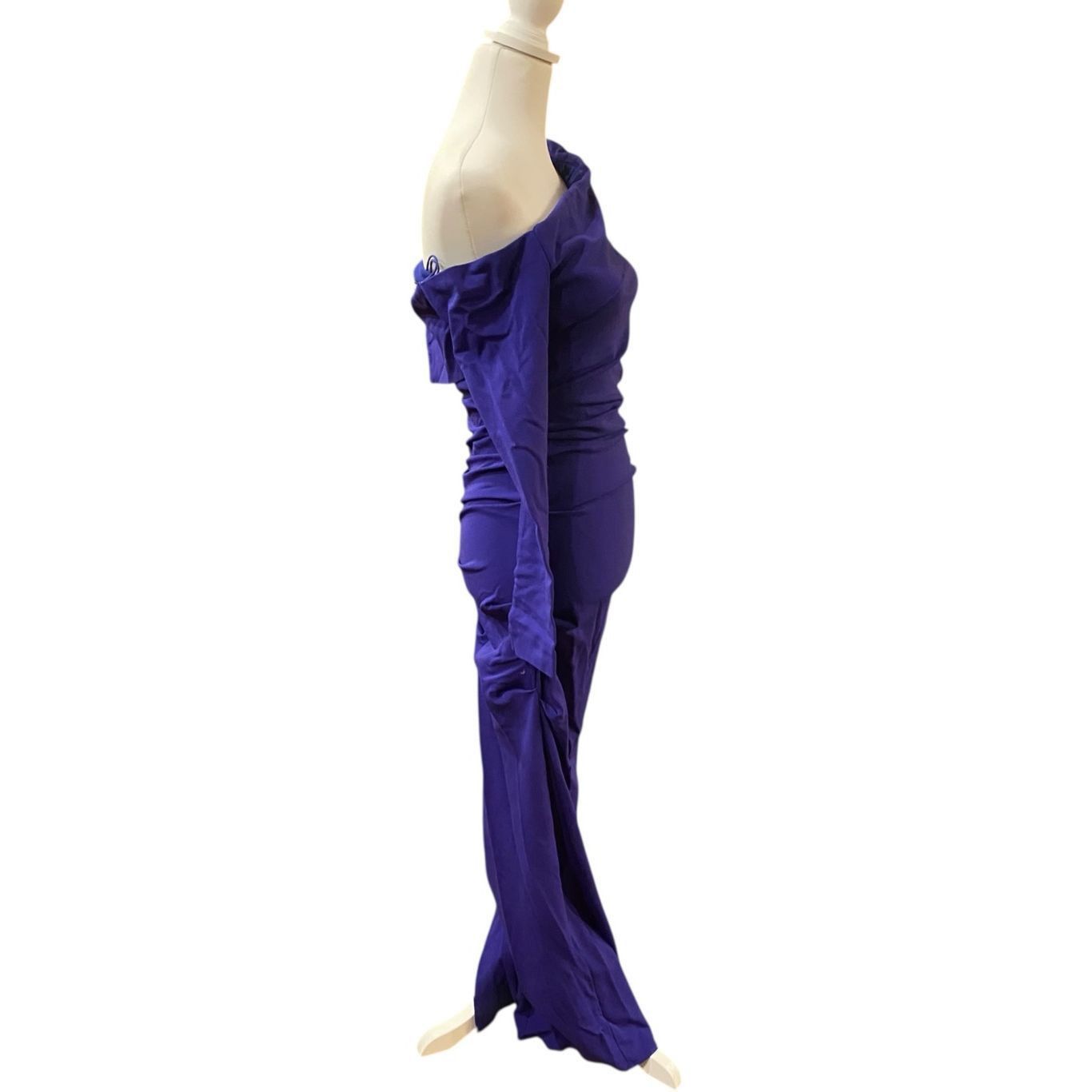 Nicole Miller Nicole Miller Structured Off Shoulder Gown Size 8 $495 MSRP Size M / US 6-8 / IT 42-44 - 6 Thumbnail