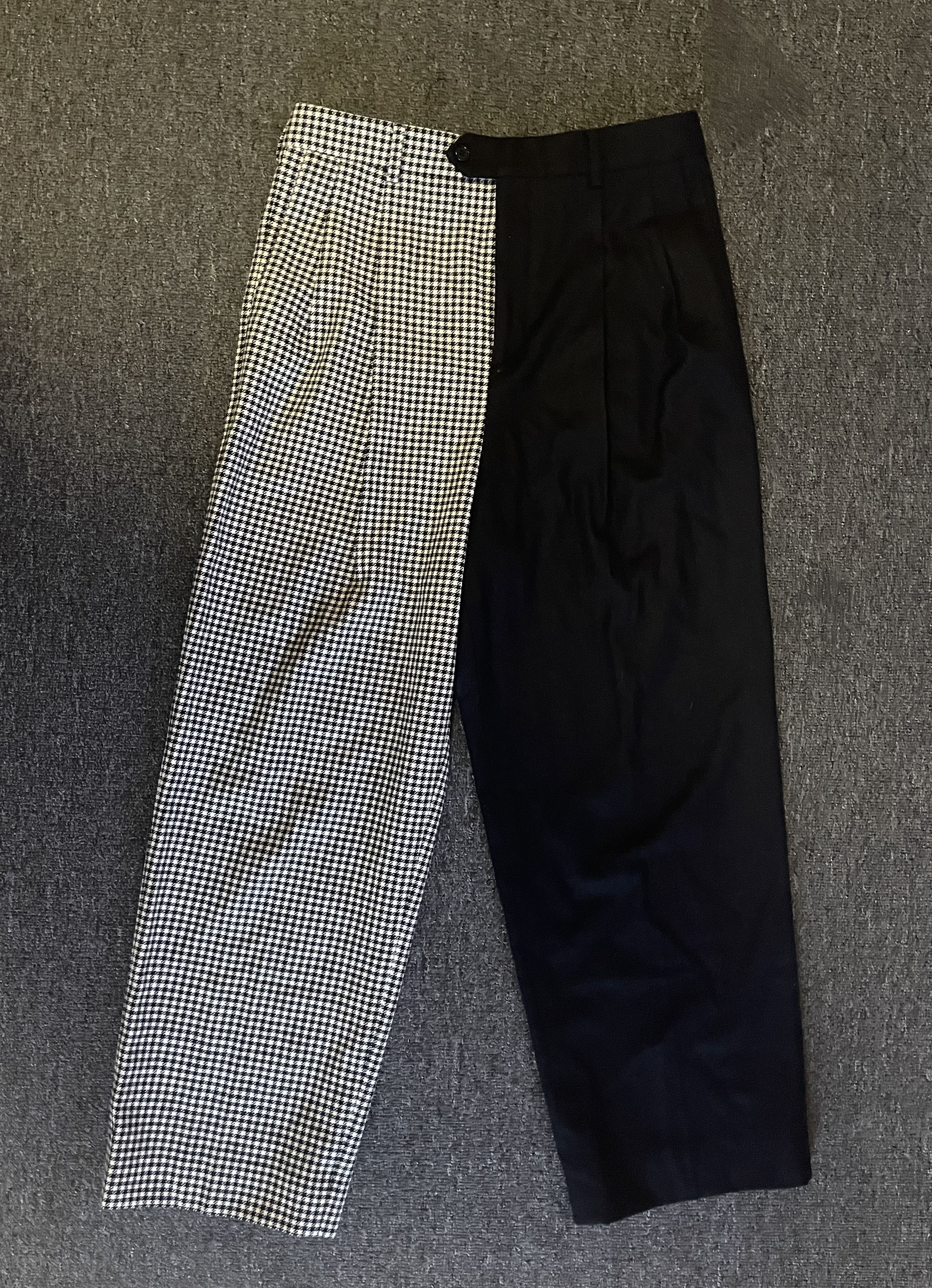 Celine Celine Mens 21AW Thick Wool Patchwork Wide Leg Pants size 48 Size US 32 / EU 48 - 2 Thumbnail