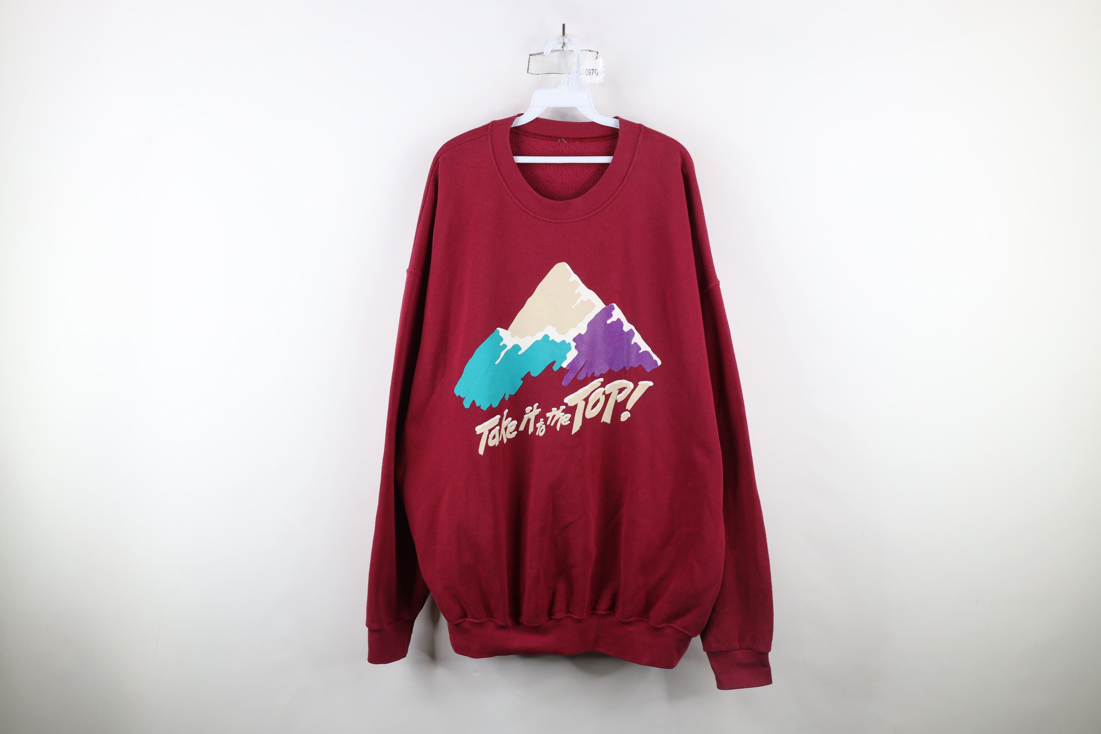 Vintage Vintage 90s Streetwear To The Top Mountains Ski Sweatshirt Size US XXL / EU 58 / 5 - 1 Thumbnail