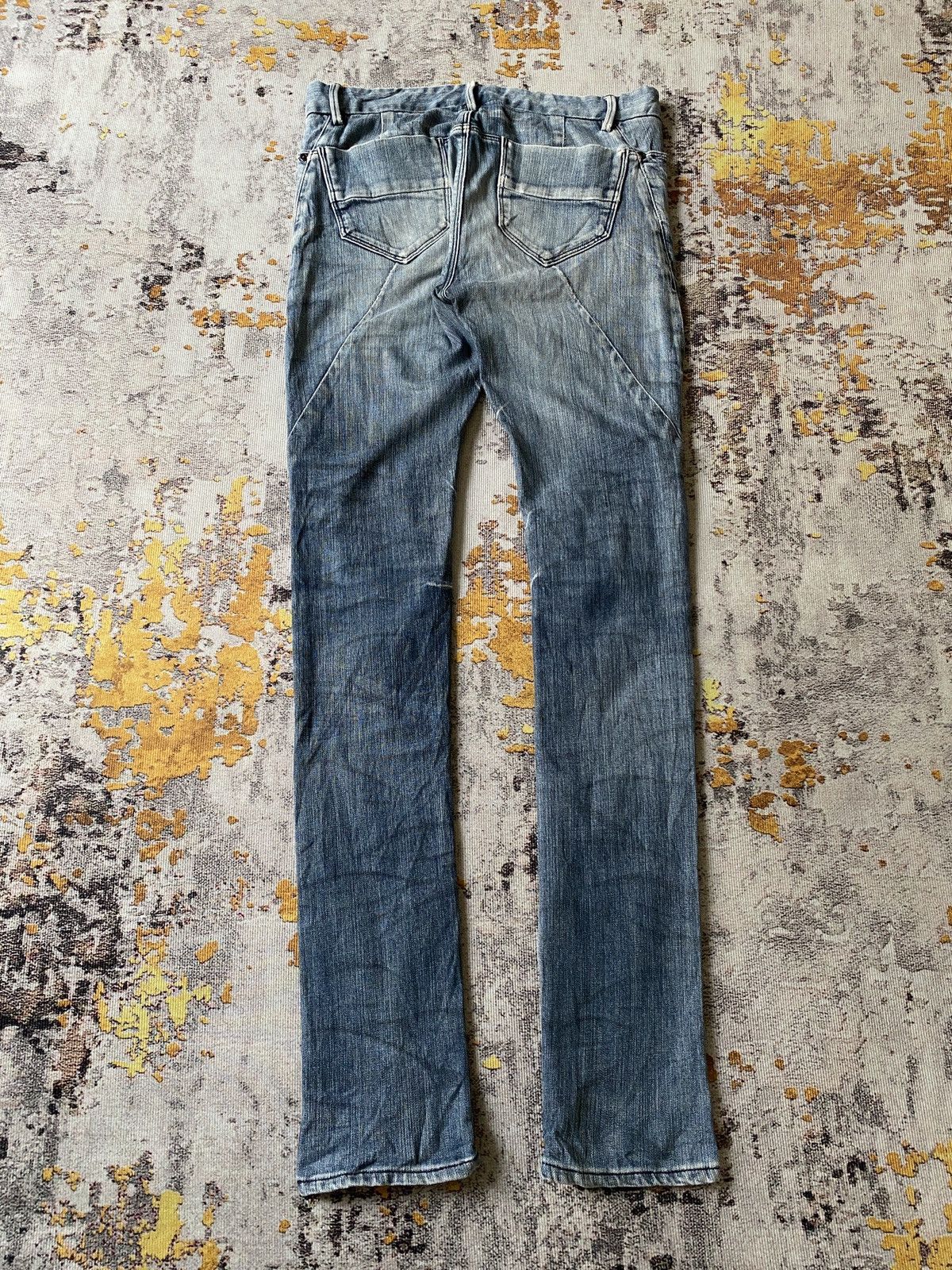 Japanese Brand Johnny Wolf Faded Blue Distressed Rick Owens Style Jeans Size US 30 / EU 46 - 5 Thumbnail