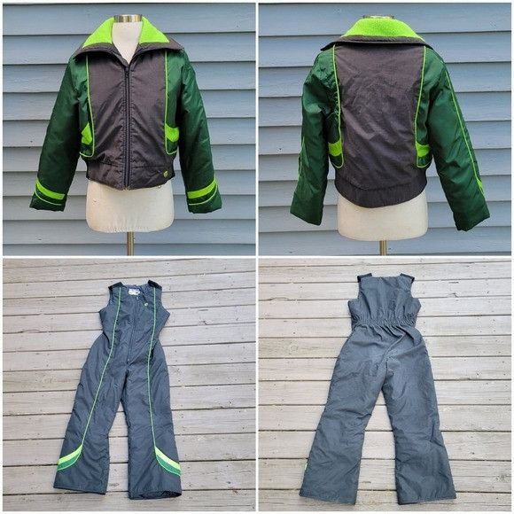 Vintage Vintage 90s y2k Arcticwear Black Neon Green Two Piece Snow S Size M / US 6-8 / IT 42-44 - 1 Thumbnail