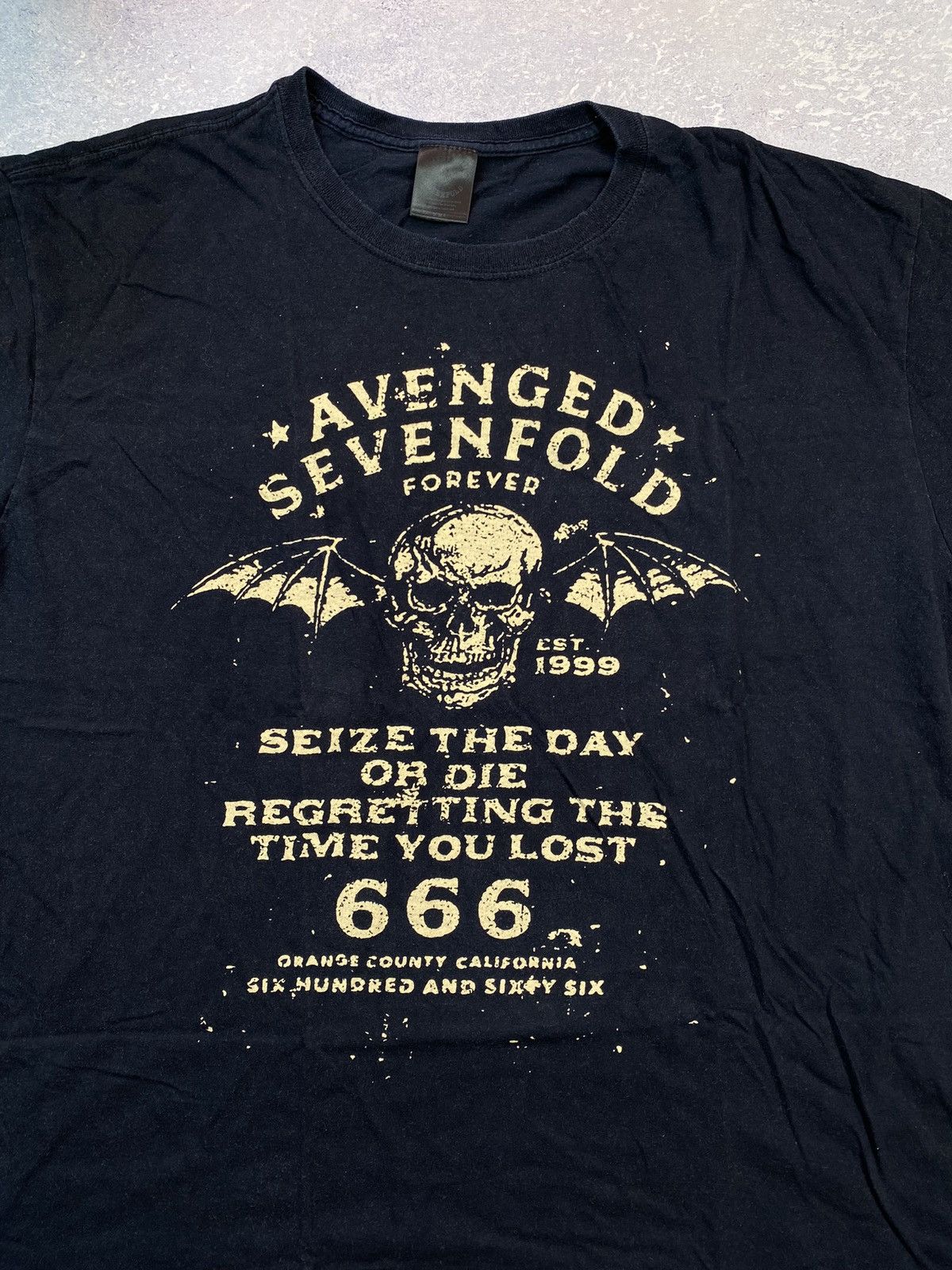 Band Tees × Vintage Avenged Sevenfold Men’s Black T-shirt With Big Logo Size US XXL / EU 58 / 5 - 3 Thumbnail