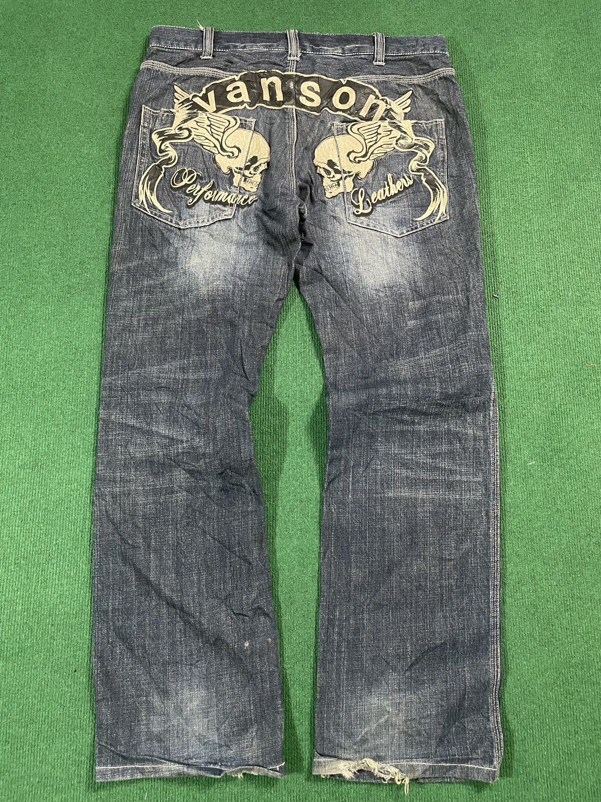 Vanson Leathers Vintage Vanson Leather Distressed Jeans Size US 37 - 1 Thumbnail