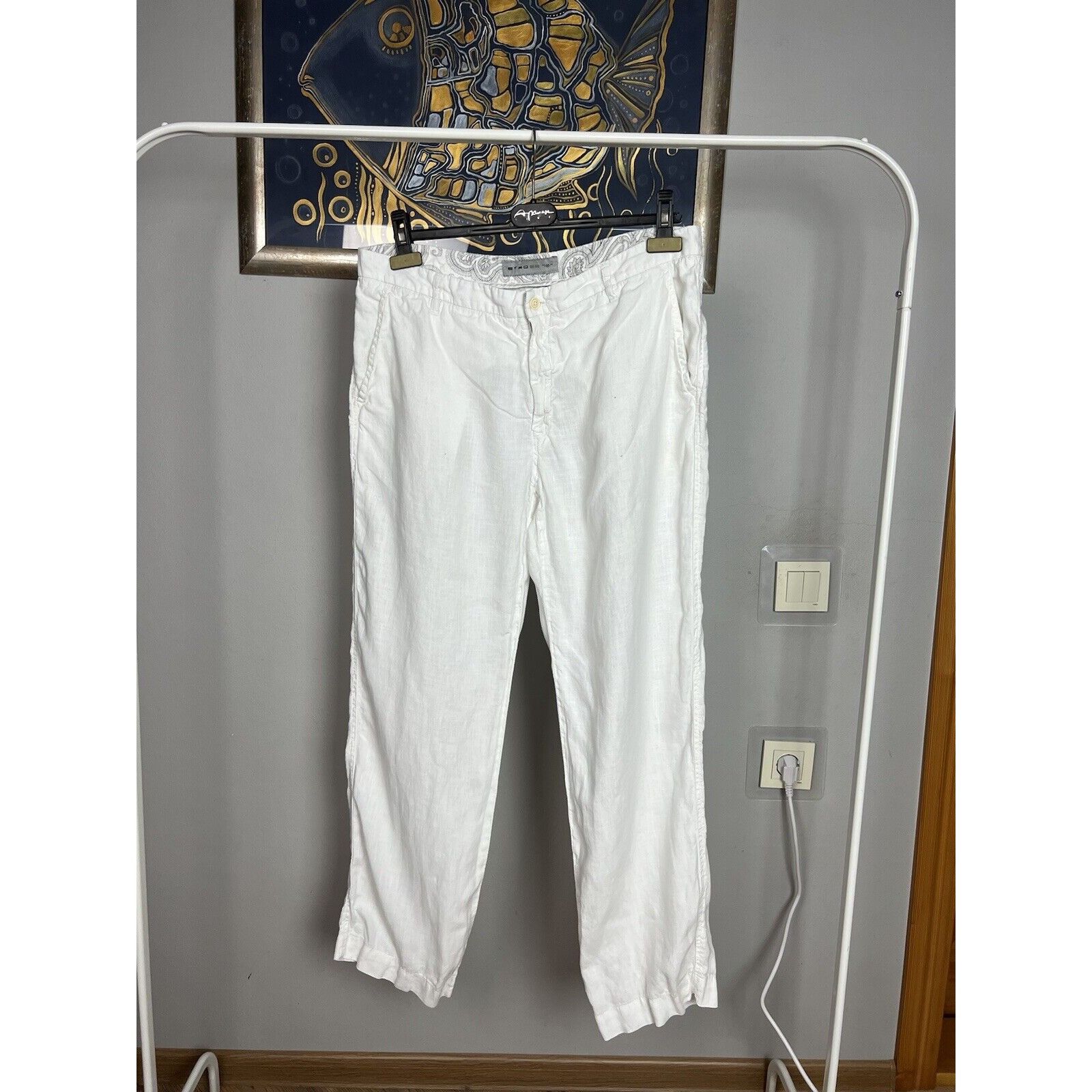 Etro Etro Old Money Style White Linen Relaxed Fit Pants Size 52 Size US 36 / EU 52 - 3 Thumbnail