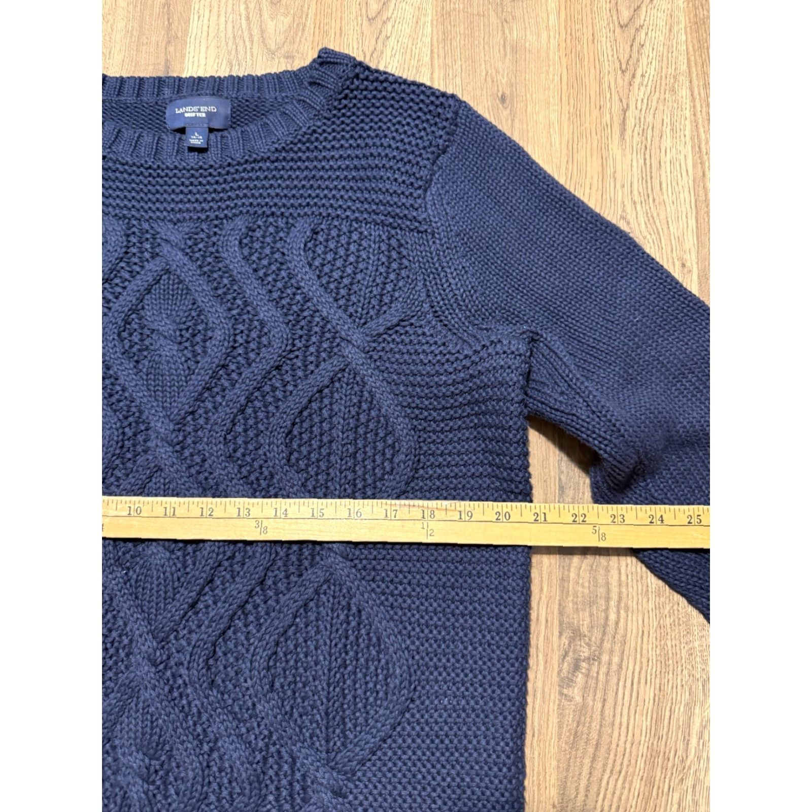 Lands' End Lands' End Sweater Woman's Size Large Blue Crewneck Pullover Knit Size L / US 10 / IT 46 - 6 Thumbnail