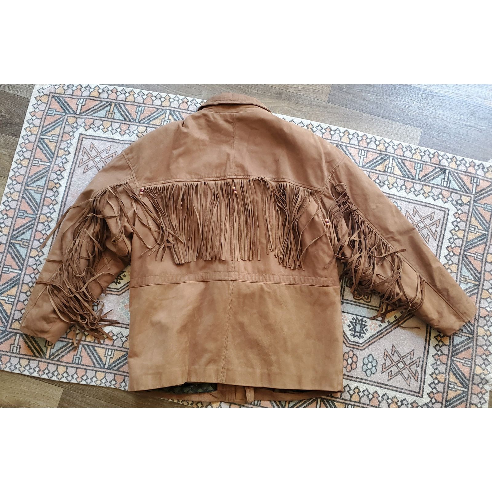 Scully Leather Vintage Scully Leather Western Jacket Fringe Aztec Brown 44 Size US L / EU 52-54 / 3 - 2 Thumbnail