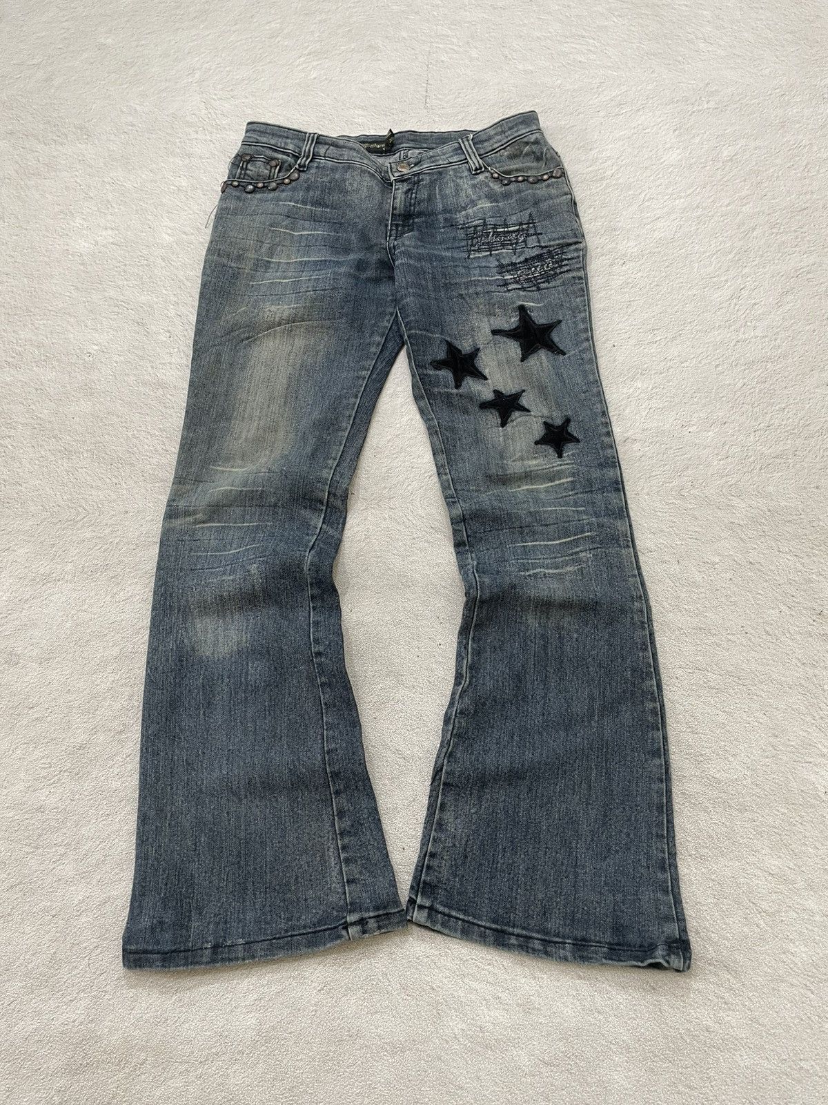 Hysteric Glamour 2000s Hysteric Star Patch Flare Denim Mudwash Y2K Japanese Size US 30 / EU 46 - 1 Thumbnail