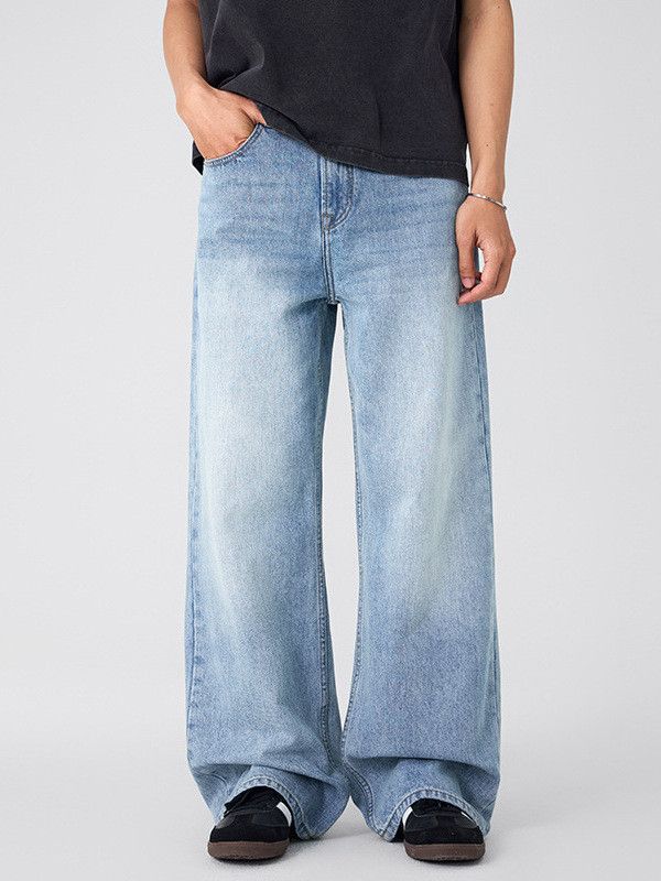 Vintage Men's American-style straight leg wide-leg loose jeans Size US 32 / EU 48 - 1 Thumbnail