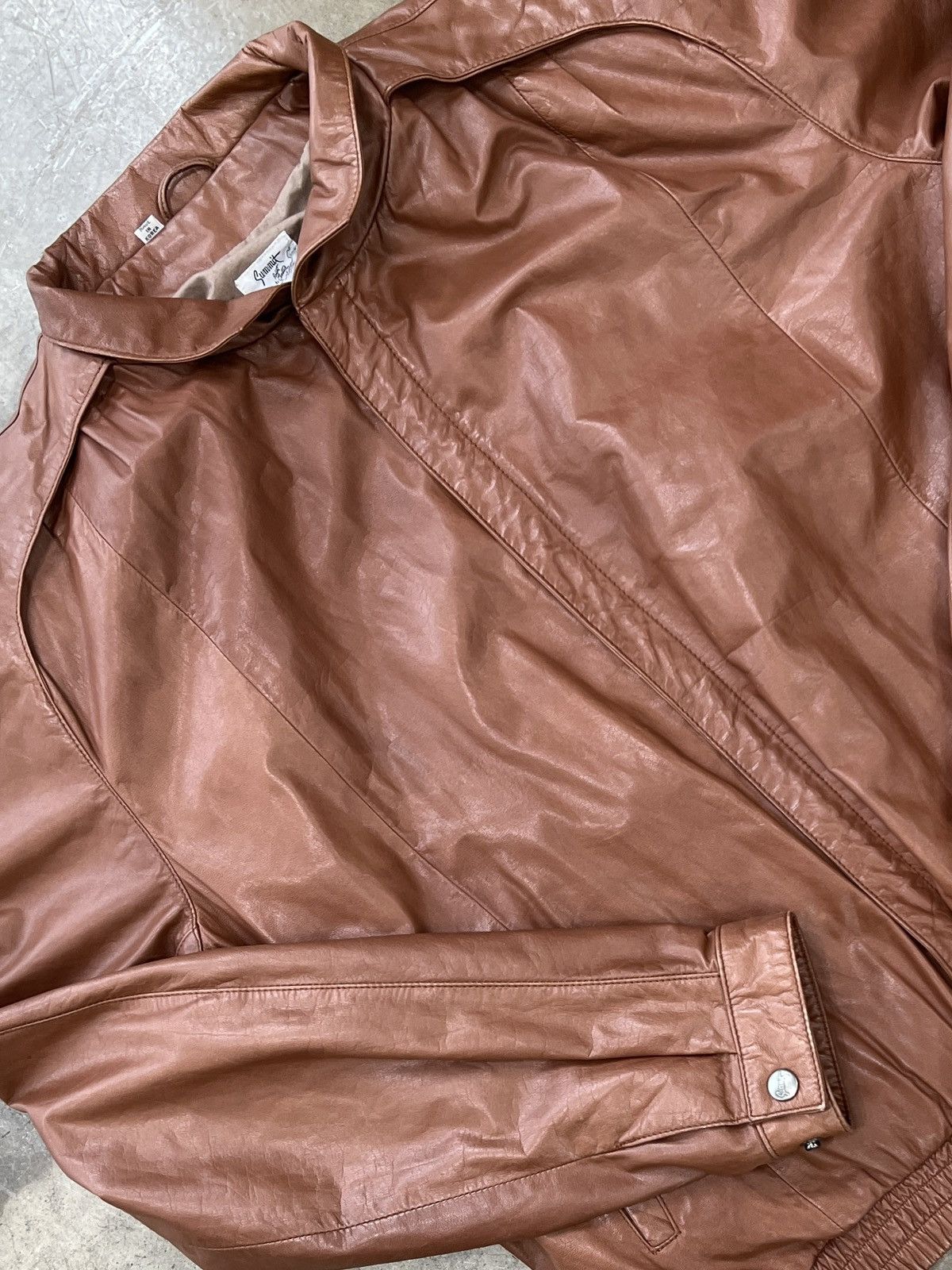 Vintage Vintage Summit Leather Zip Up Jacket XL Size US XL / EU 56 / 4 - 1 Thumbnail