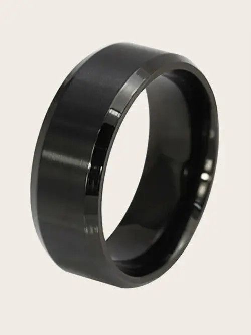 Ring Of Fire Retro Punk Vintage Stainless Steel Ring Black Frosted Size ONE SIZE - 2 Thumbnail