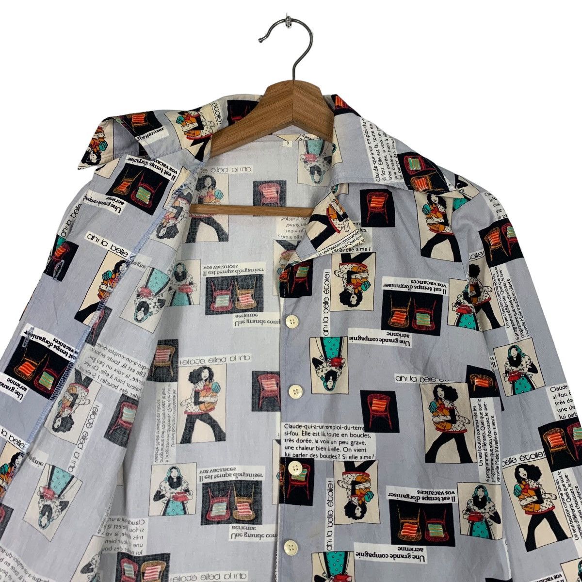 Japanese Brand BELLE ETOILE Fullprint Shirt #0117-C6 Size S / US 4 / IT 40 - 11 Thumbnail