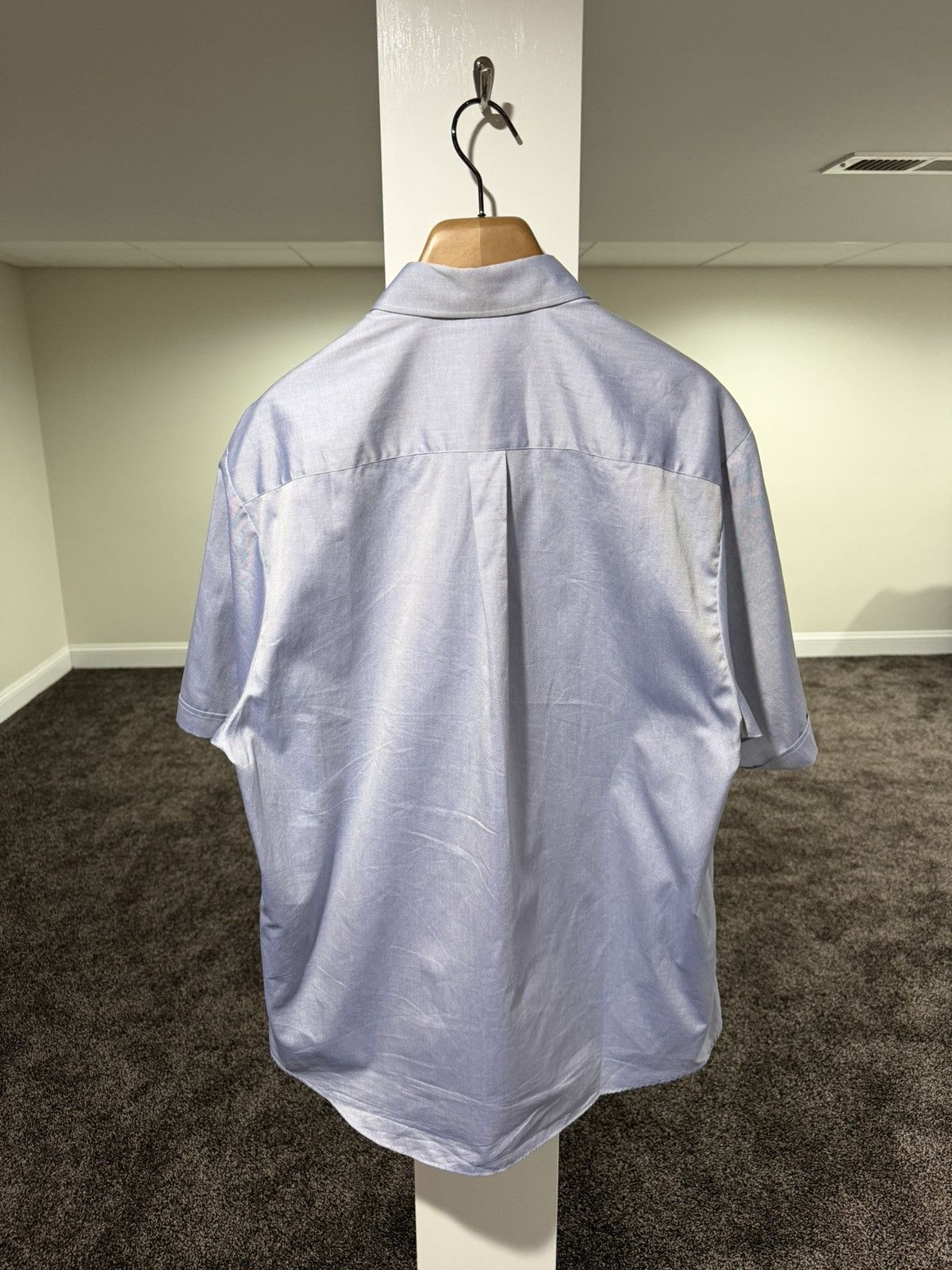Adidas × Gucci Gucci x Adidas Light Blue / Gray Logo Oxford Button Up Shirt Size US M / EU 48-50 / 2 - 2 Thumbnail